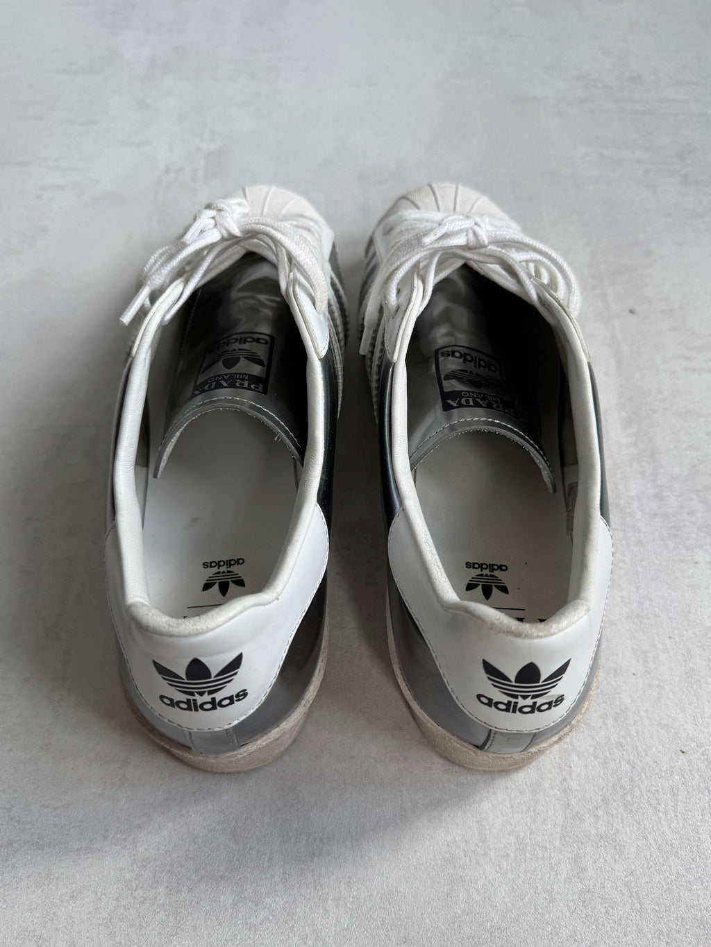 ADIDAS SUPERSTAR x PRADA SILVER METALLIC