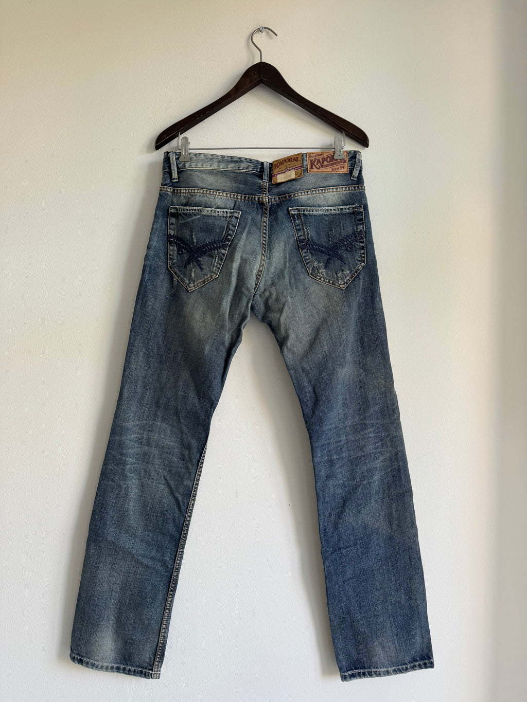 SEWN & DISTRESSED PATCHWORK JEANS