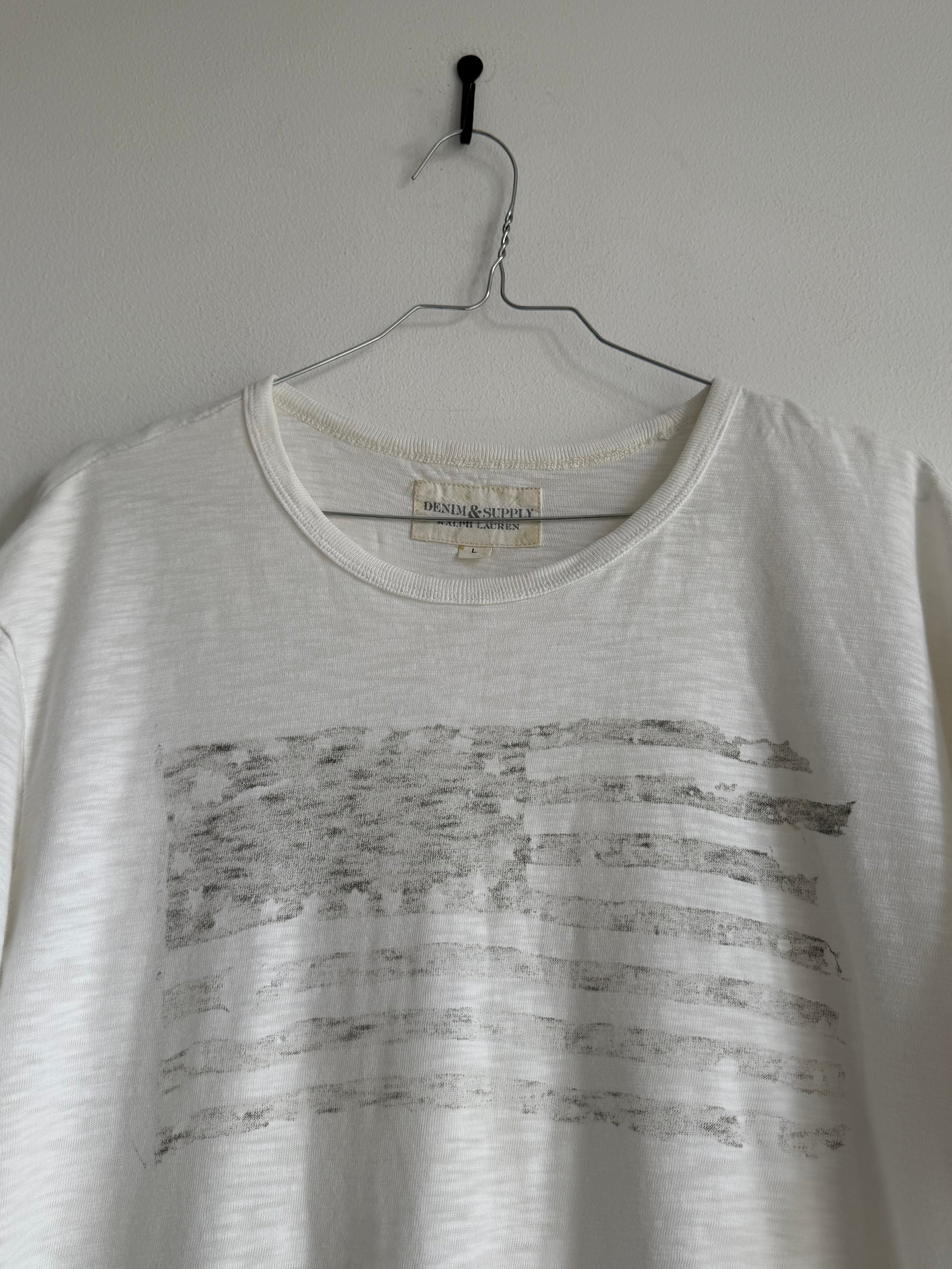 2010s RALPH LAUREN DENIM & SUPPLY USA FLAG TEE