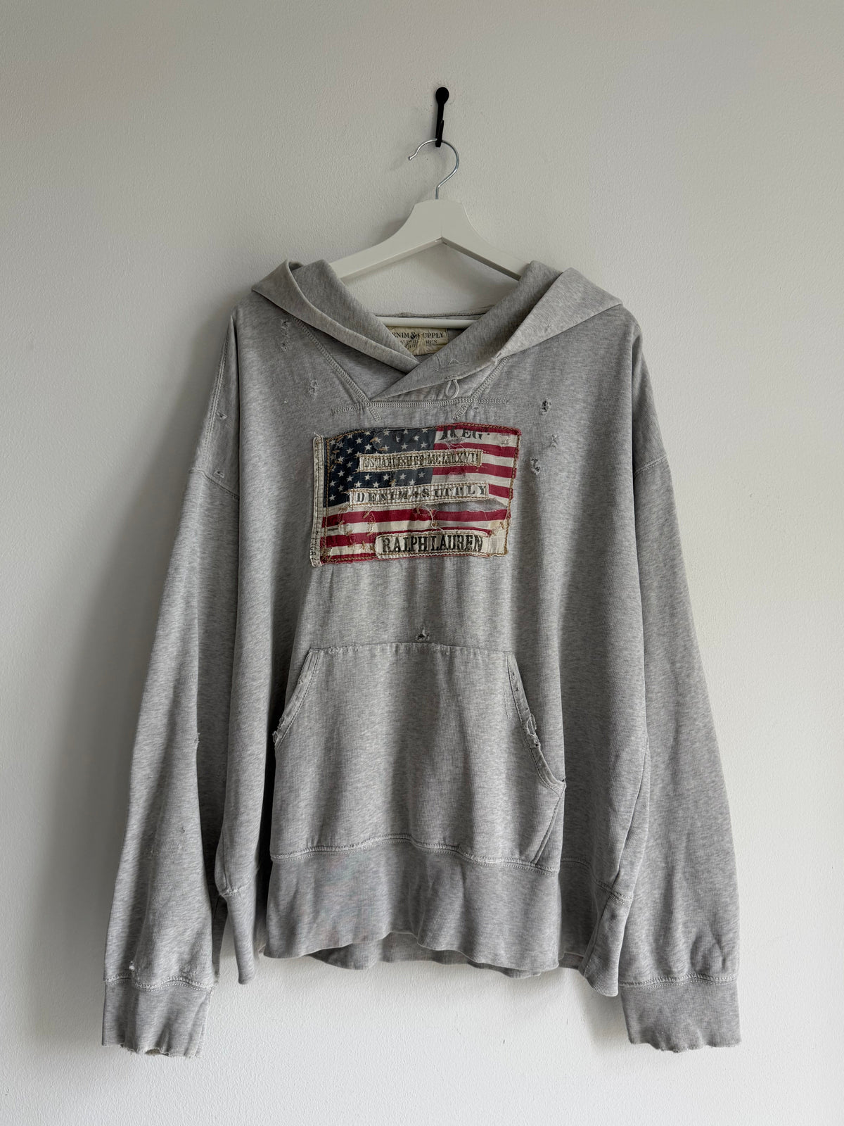 2010s RALPH LAUREN DENIM & SUPPLY USA FLAG HOODIE