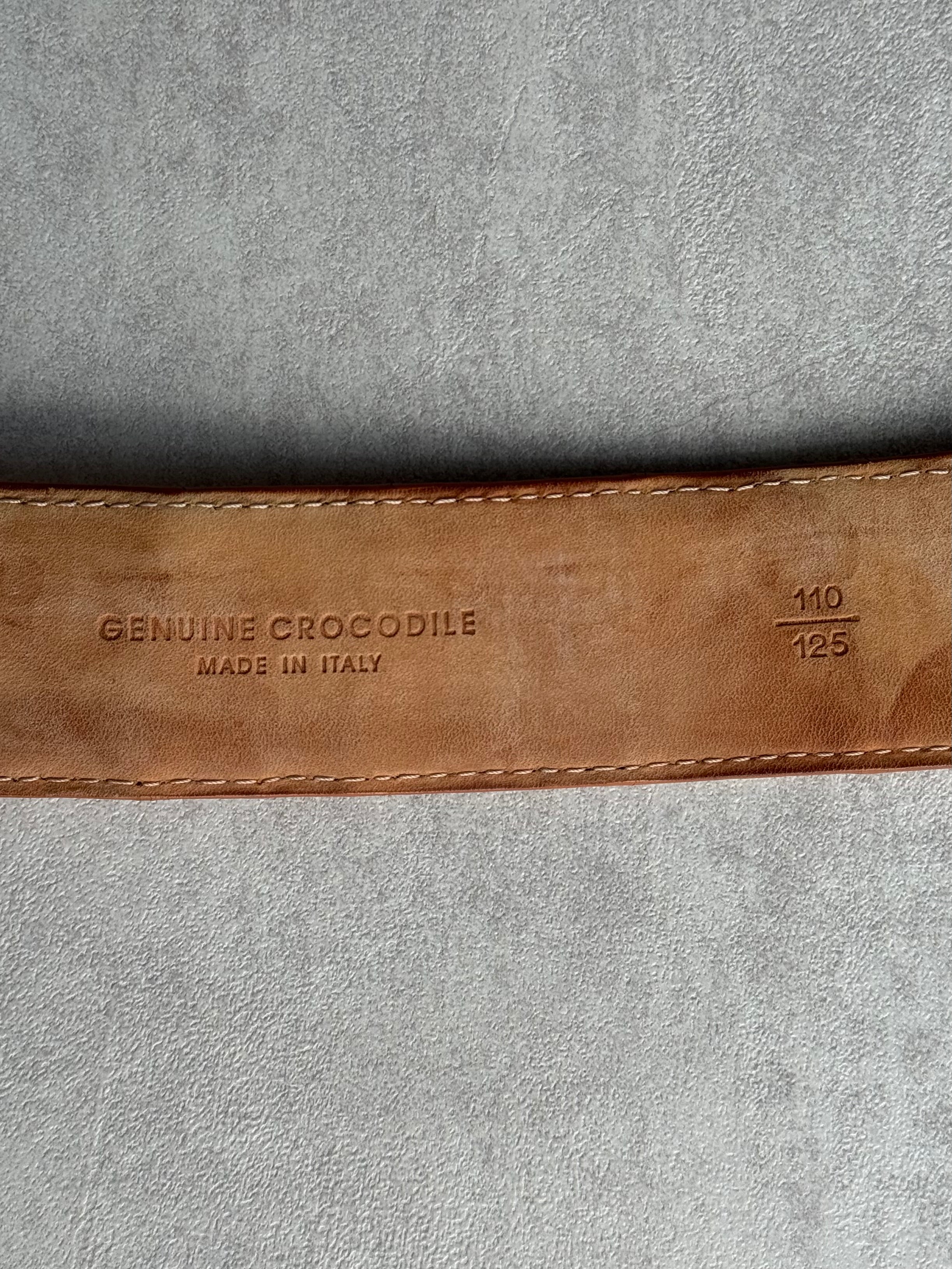 VINTAGE CROCO LEATHER BELT