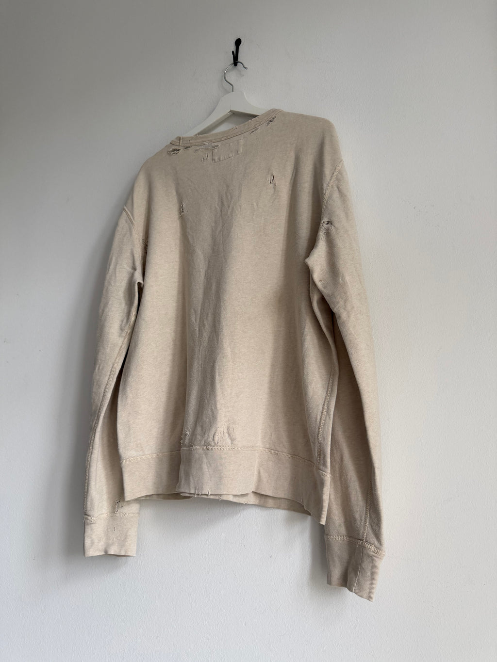 2010s RALPH LAUREN DENIM & SUPPLY DISTRESSED GRAPHIC SWEATER