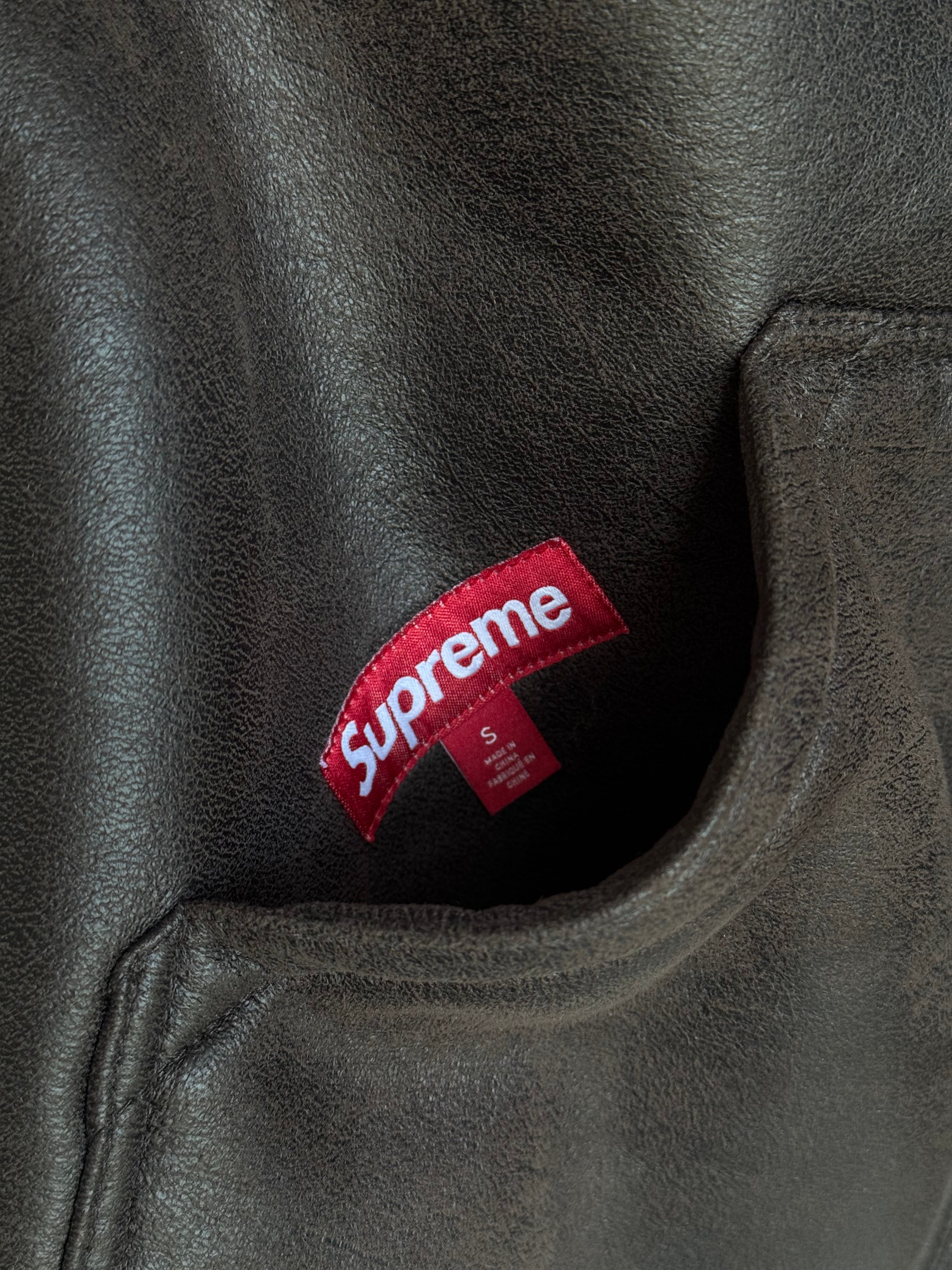 SUPREME REVERSIBLE FAUX SHEARLING VEST