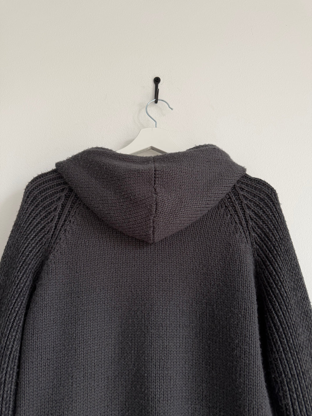 VINTAGE HYBRID KNIT WOOL ZIP HOODIE