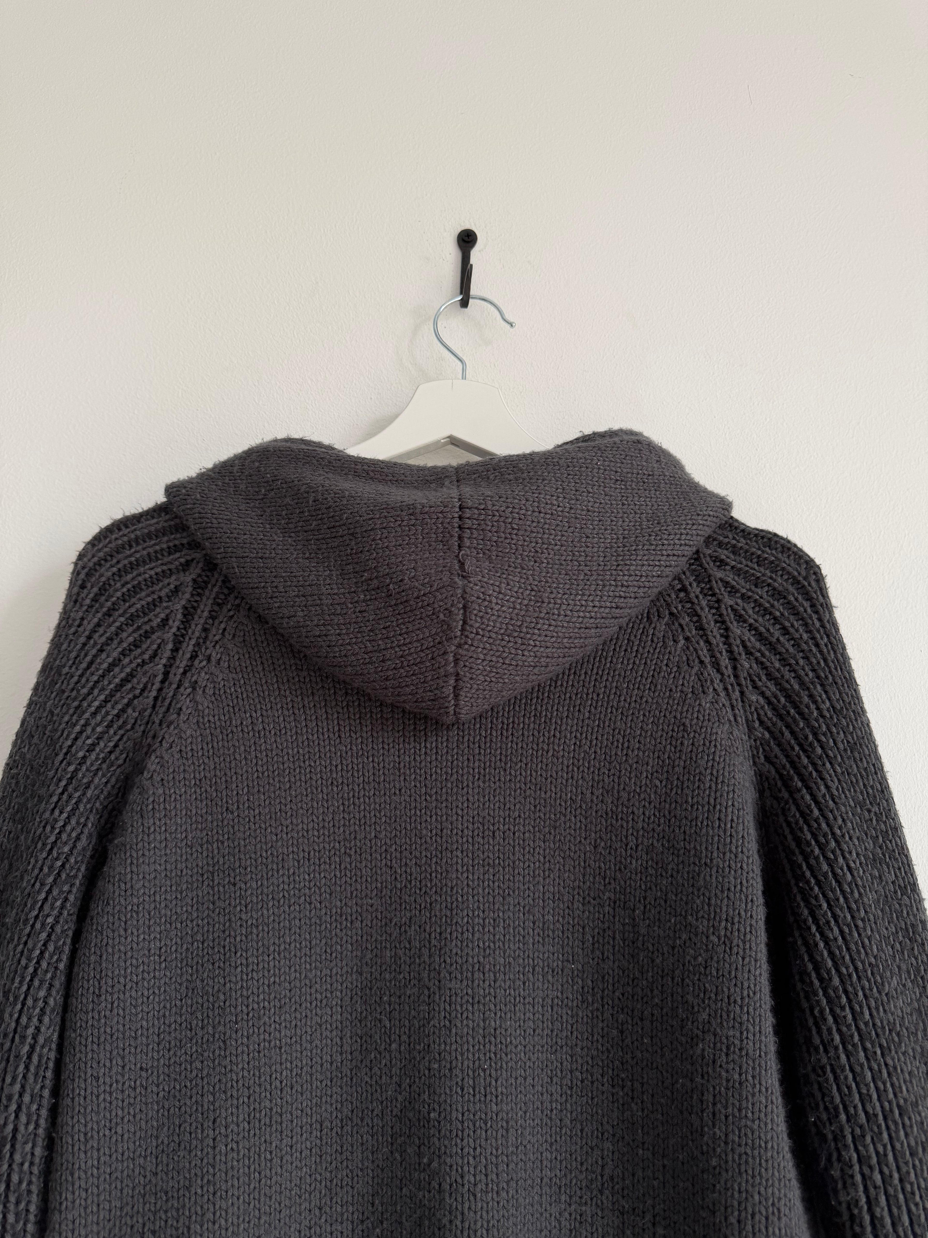 VINTAGE HYBRID KNIT WOOL ZIP HOODIE