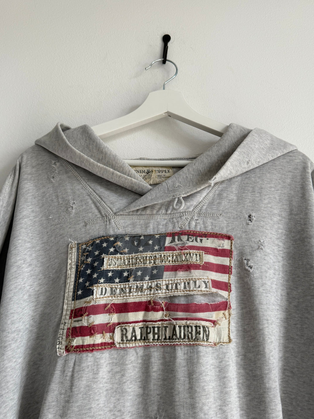 2010s RALPH LAUREN DENIM & SUPPLY USA FLAG HOODIE