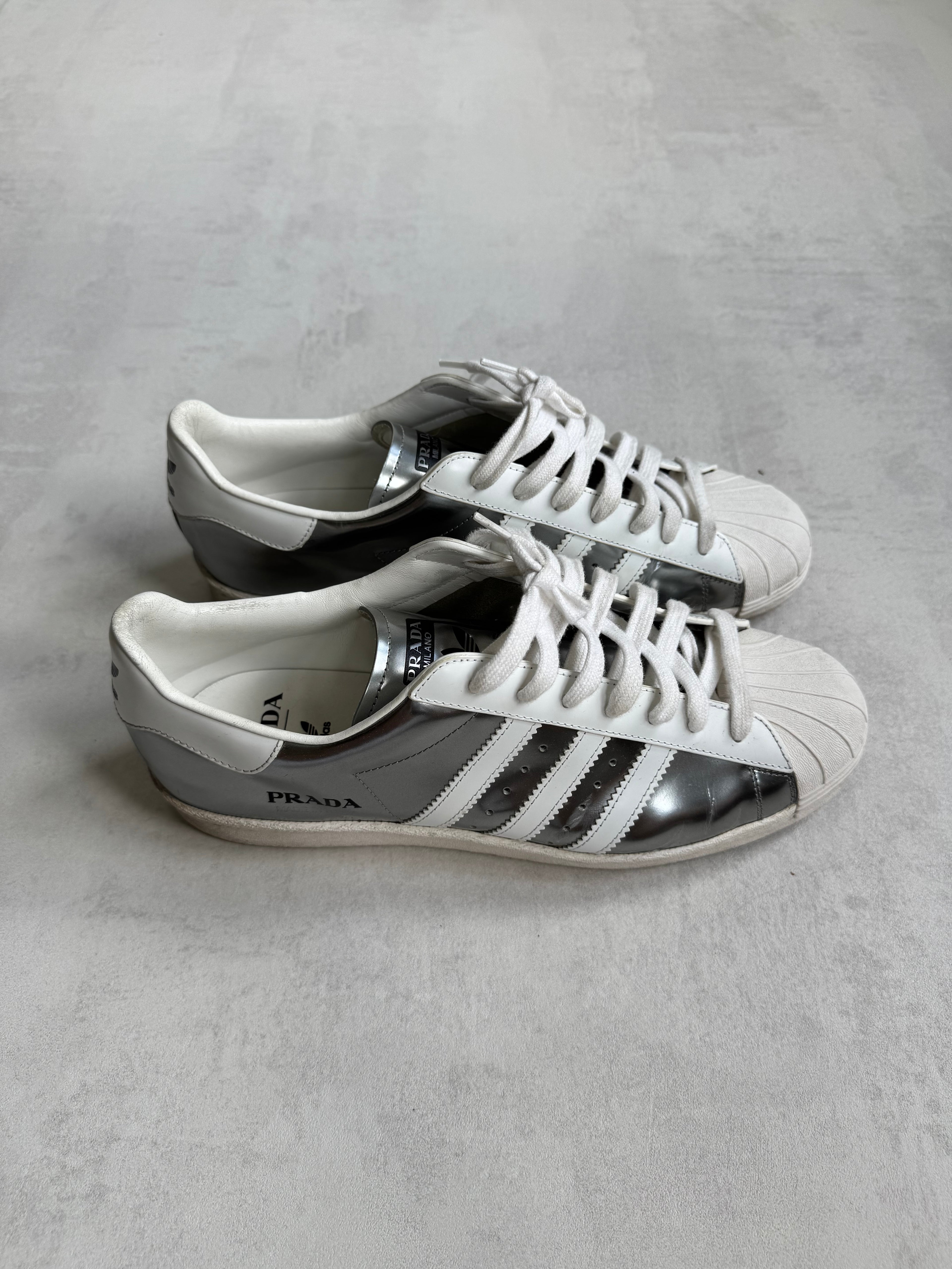 ADIDAS SUPERSTAR x PRADA SILVER METALLIC