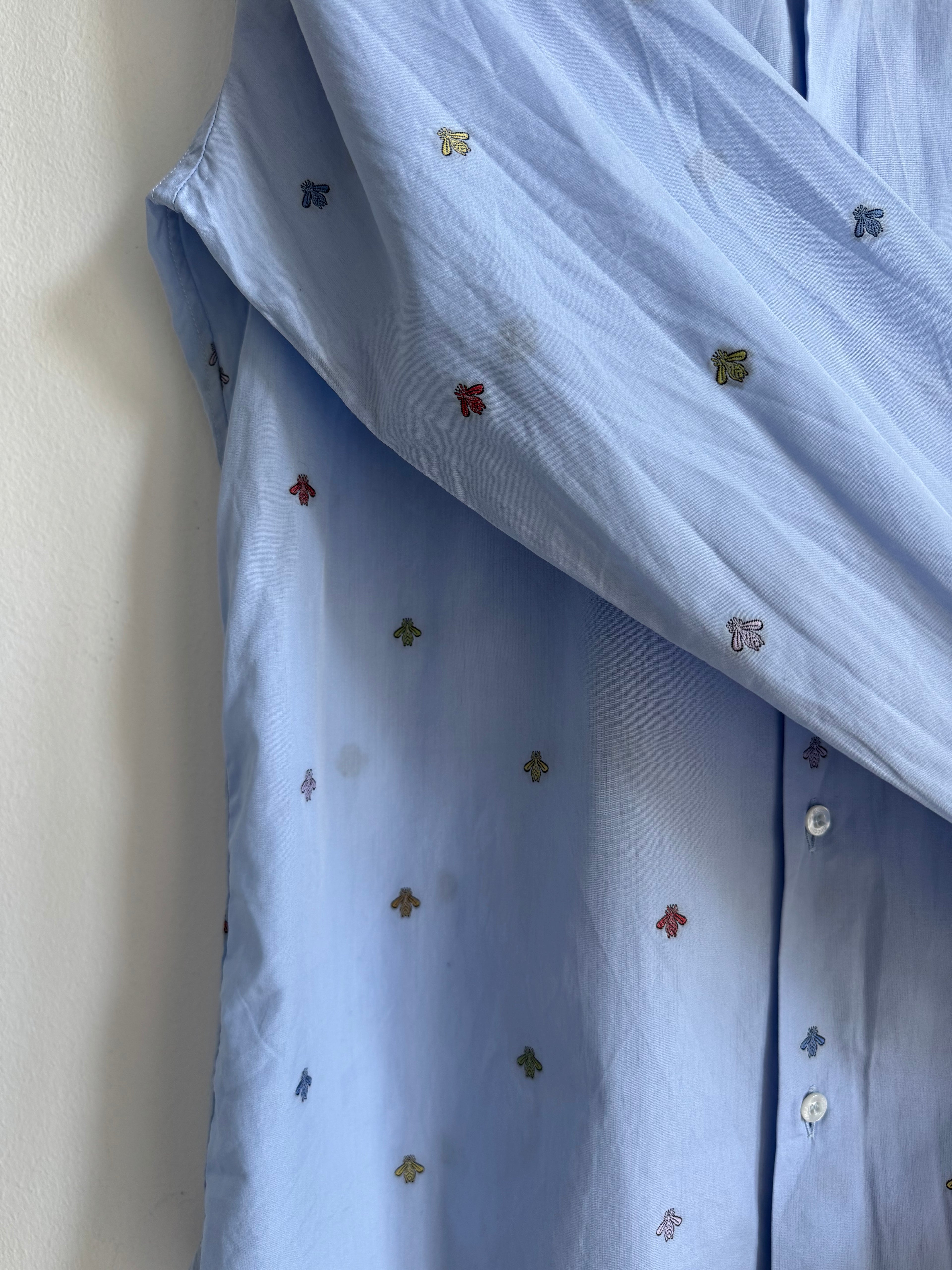 GUCCI EMBROIDERED „BEE“ BUTTON UP SHIRT