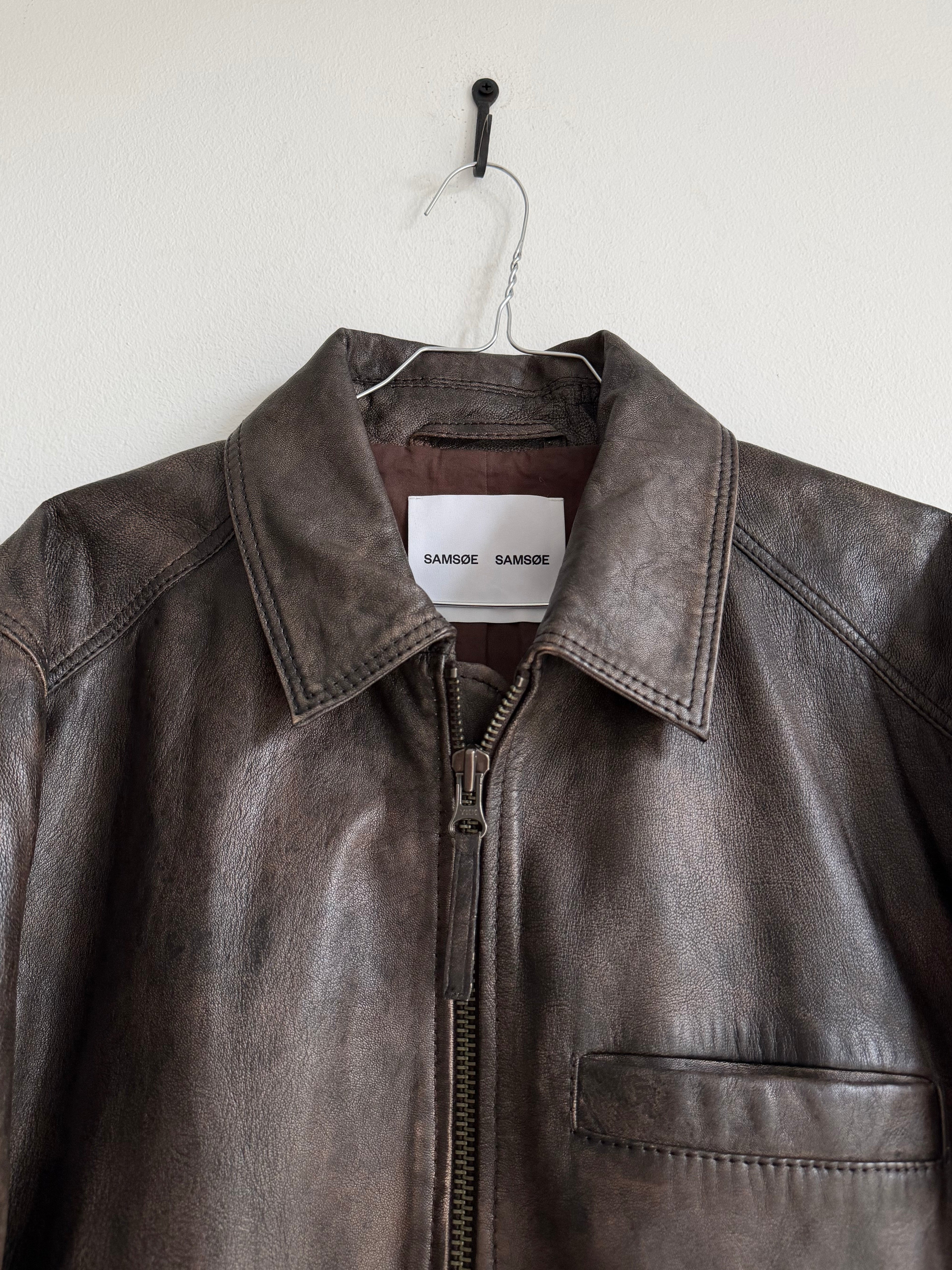SAMSOE SAMSOE LEATHER JACKET