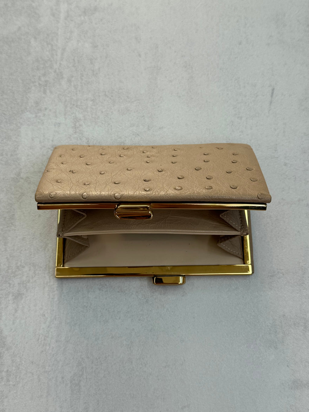 VINTAGE 50s OSTRICH LEATHER WALLET