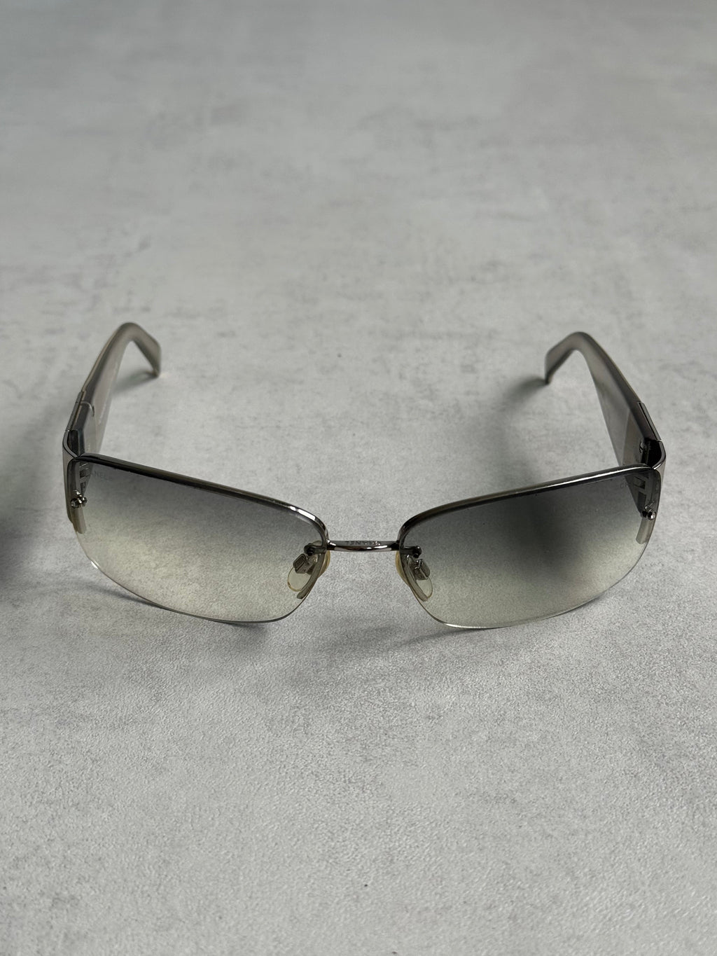 VINTAGE CHANEL STUDDED SHIELD FRAME GLASSES