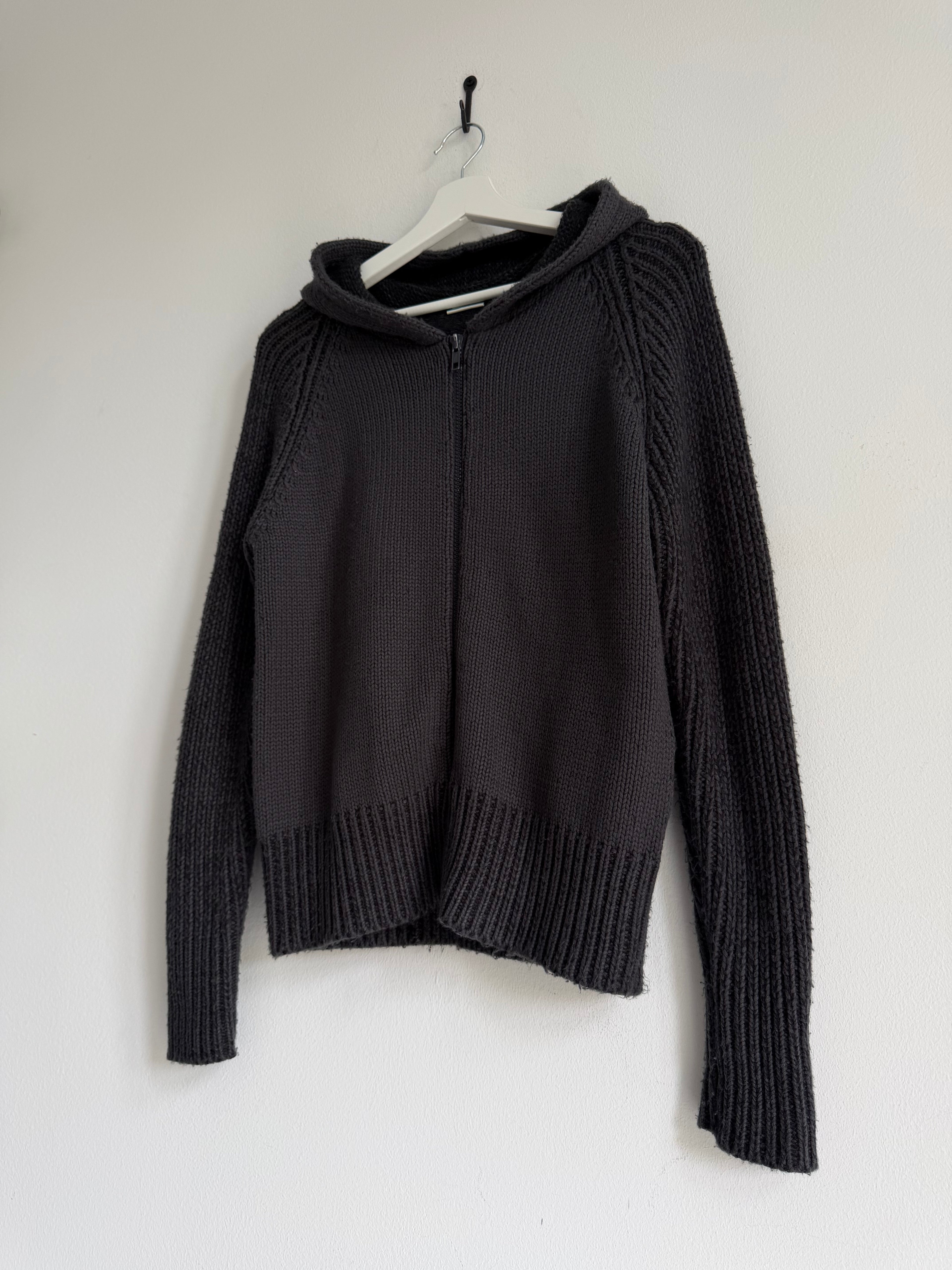 VINTAGE HYBRID KNIT WOOL ZIP HOODIE