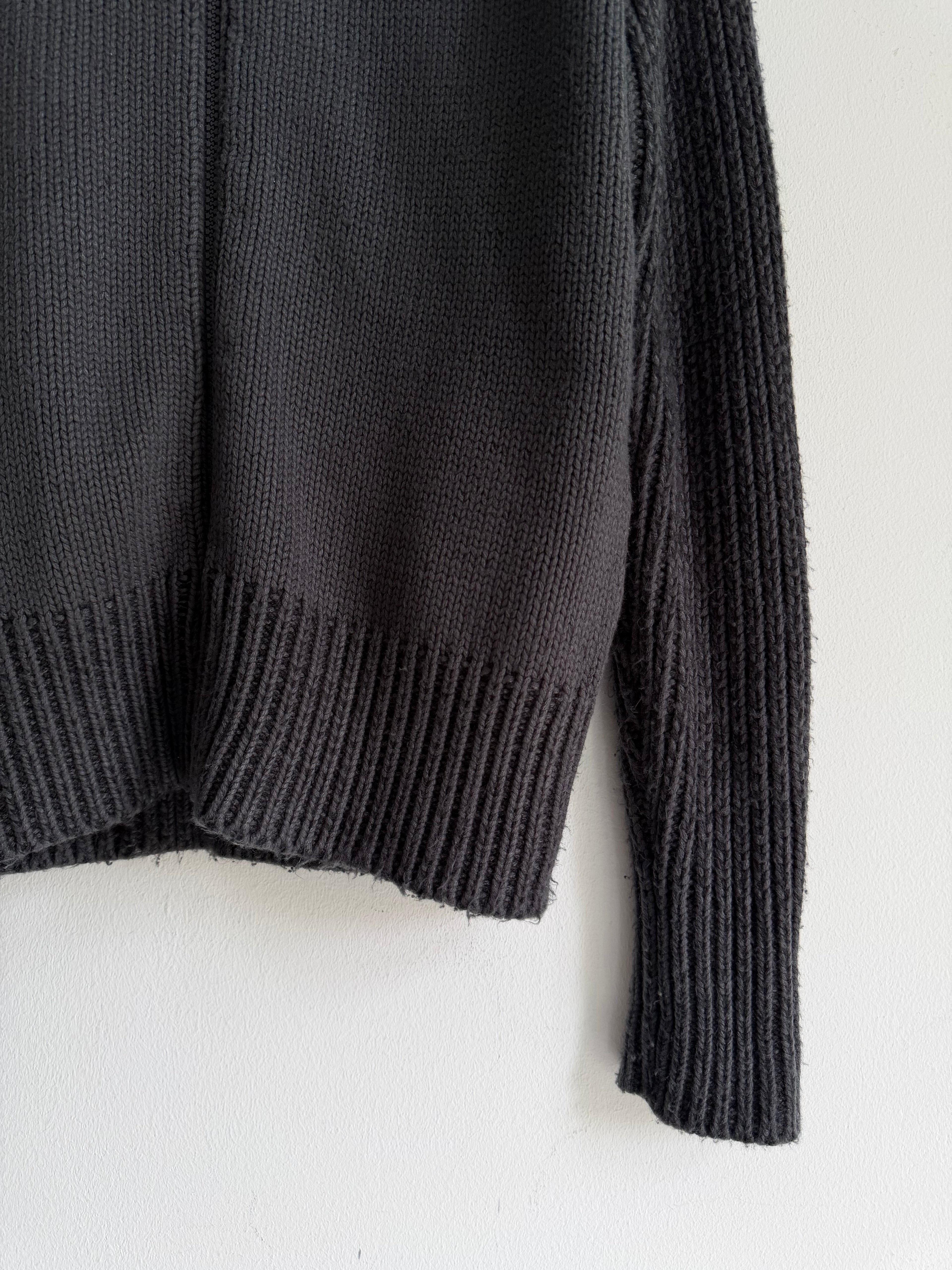 VINTAGE HYBRID KNIT WOOL ZIP HOODIE