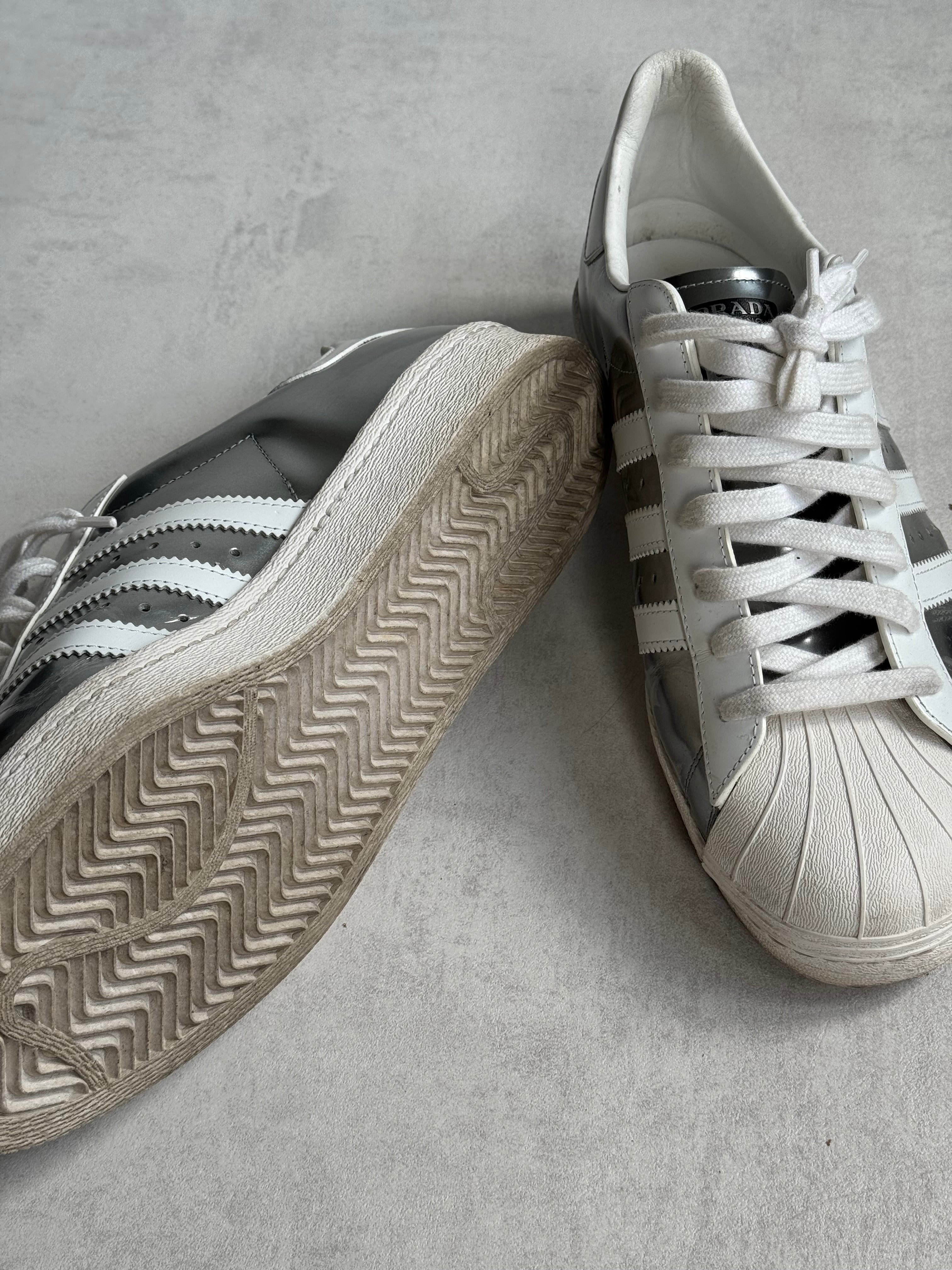 ADIDAS SUPERSTAR x PRADA SILVER METALLIC