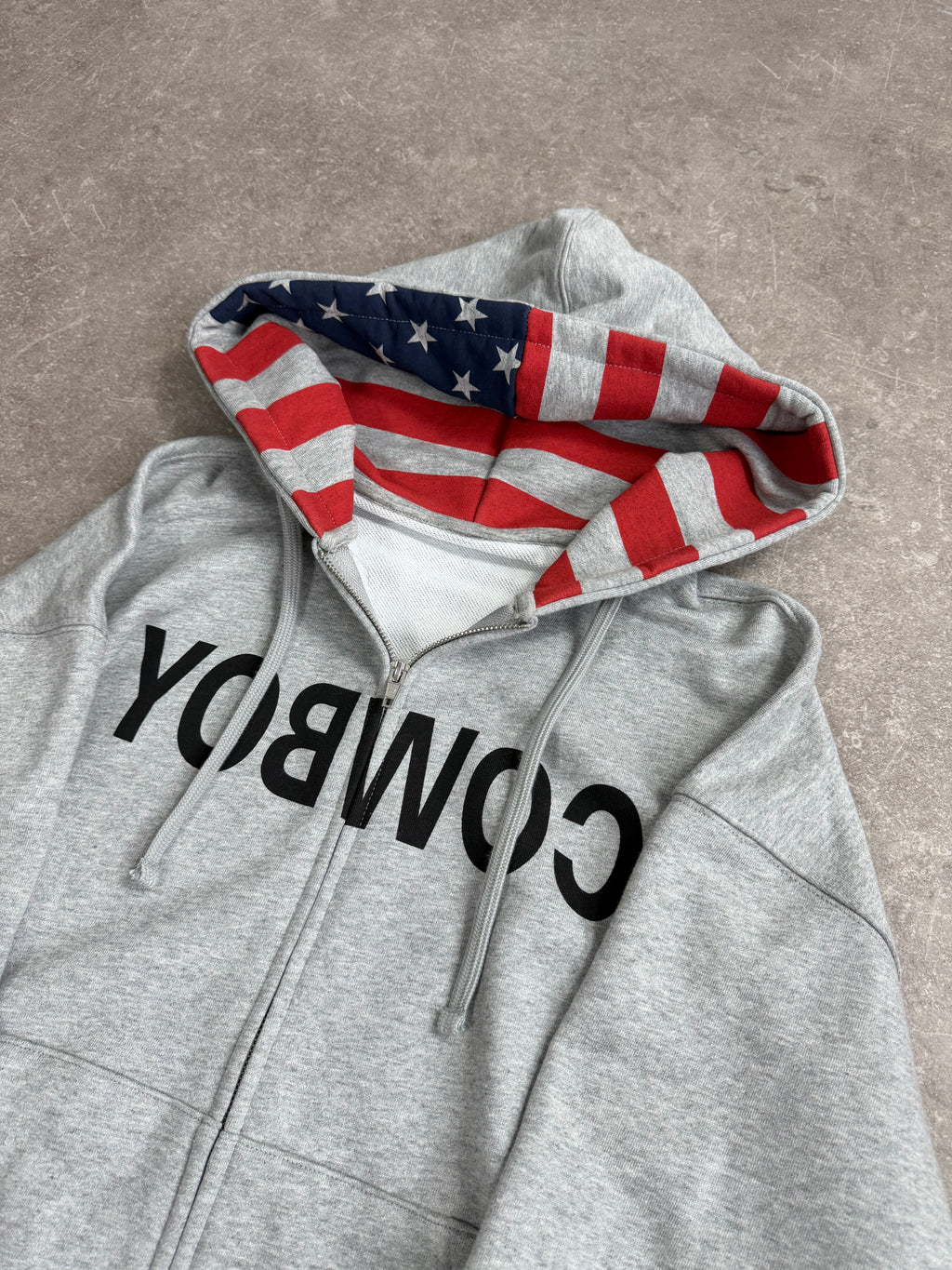 VINTAGE MIRRORED „COWBOY“ ZIP HOODIE