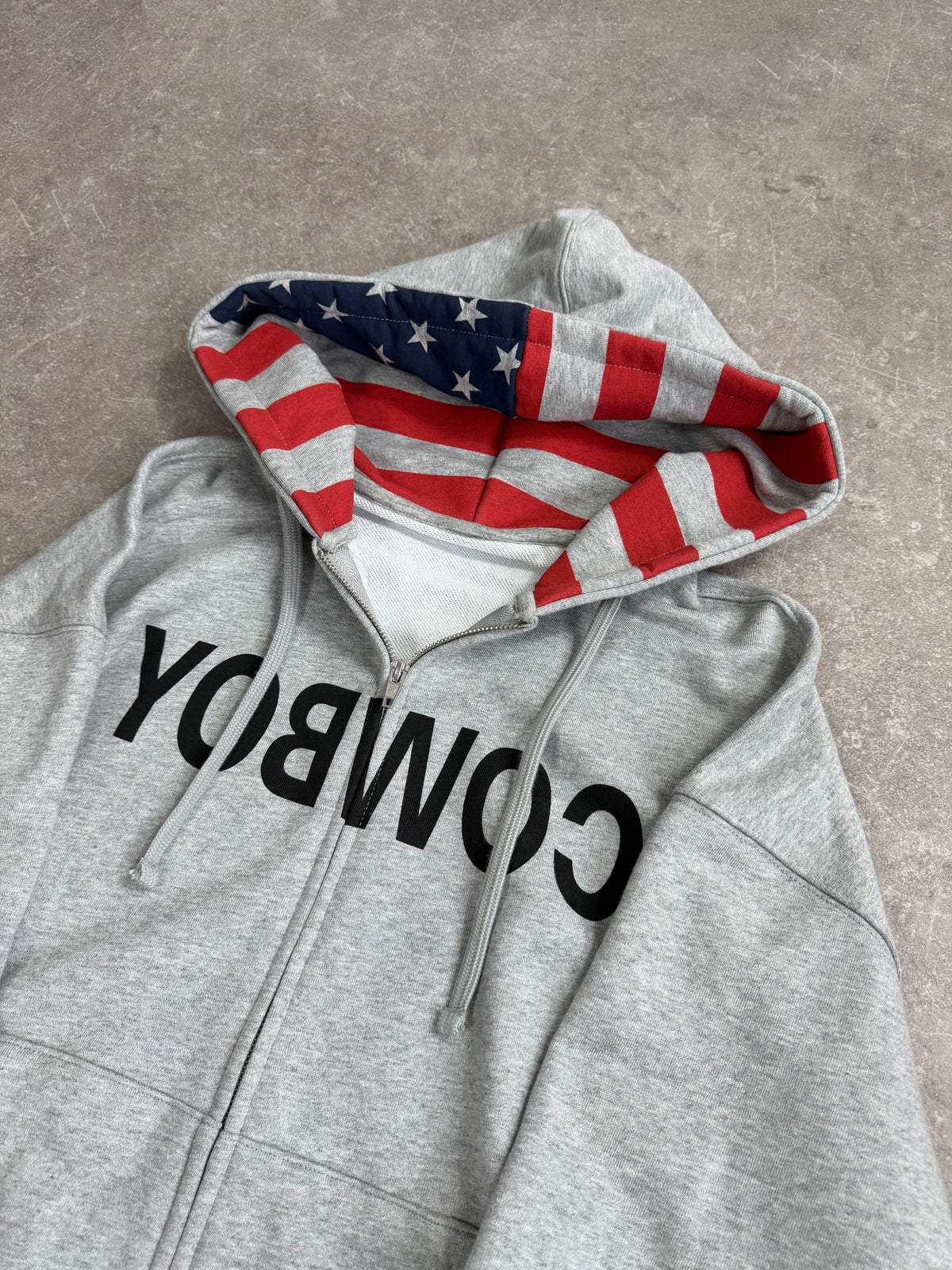 VINTAGE MIRRORED „COWBOY“ ZIP HOODIE