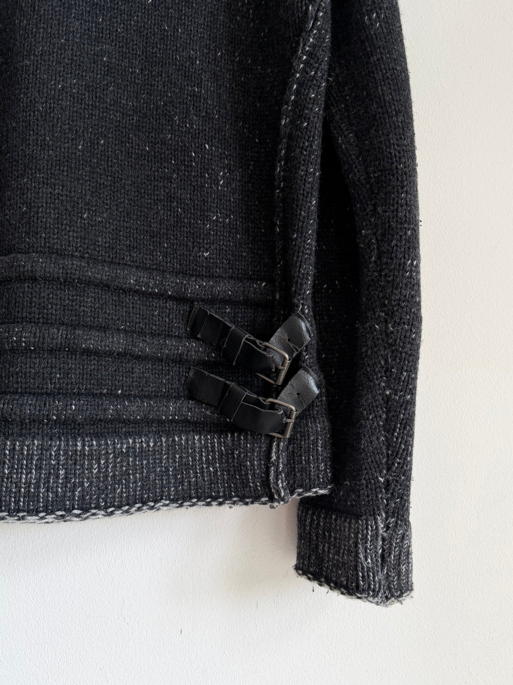 JUST CAVALLI VINTAGE BUCKLE KNIT ZIPPER