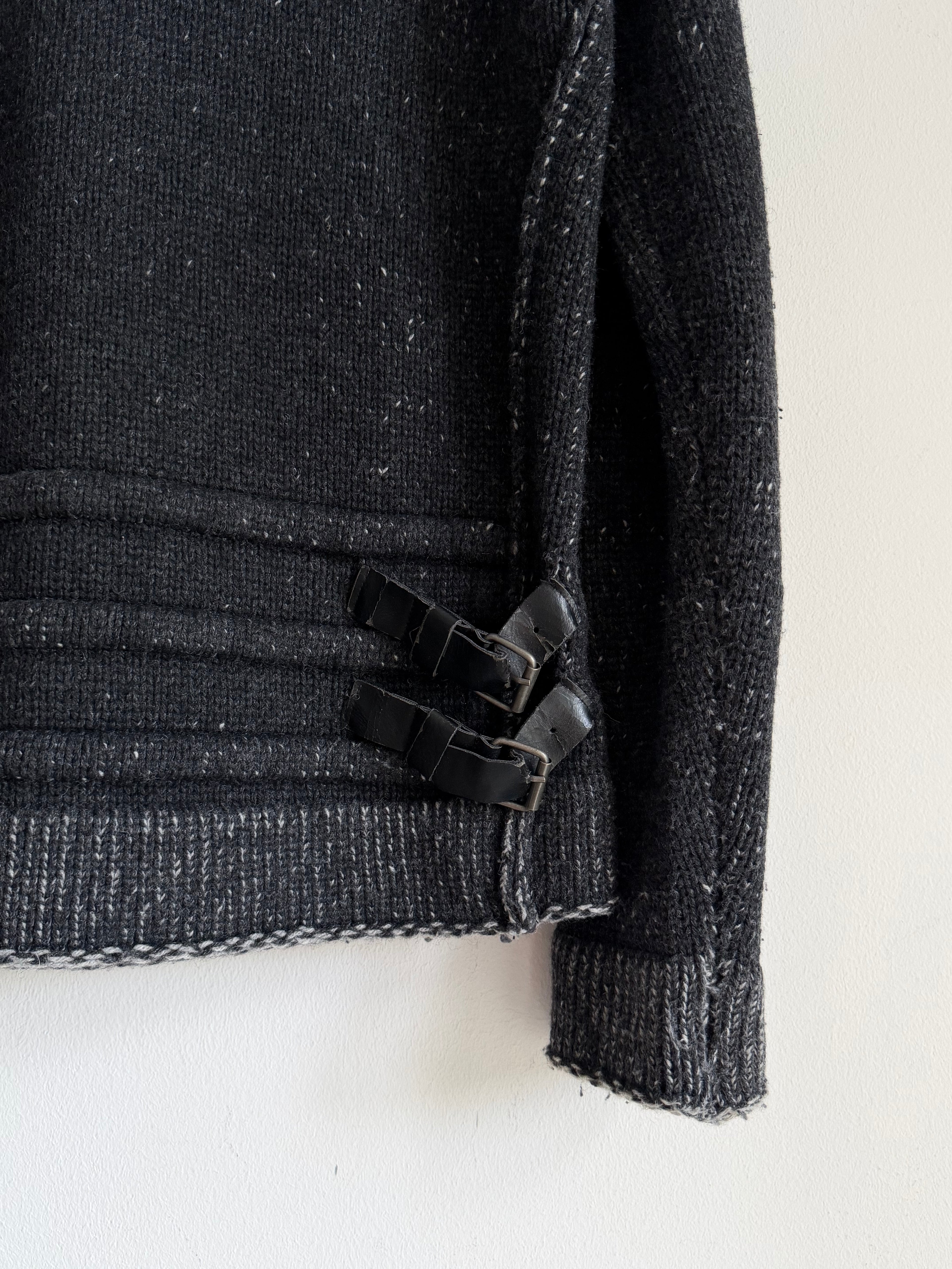 JUST CAVALLI VINTAGE BUCKLE KNIT ZIPPER