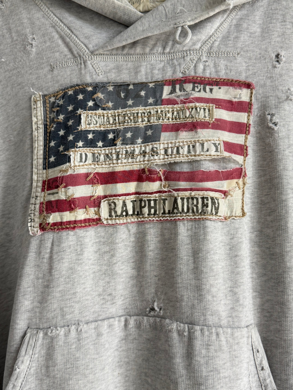 2010s RALPH LAUREN DENIM & SUPPLY USA FLAG HOODIE