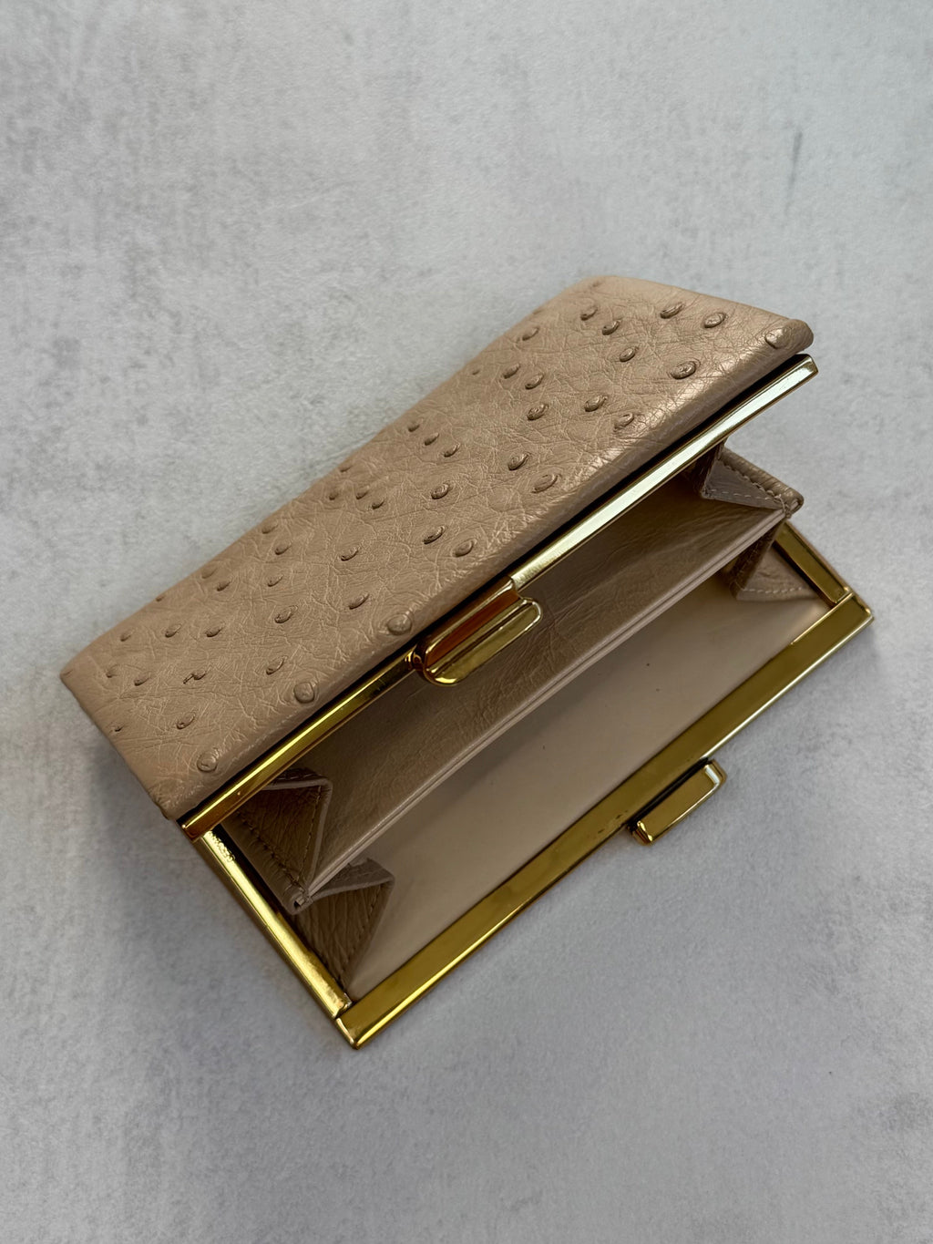 VINTAGE 50s OSTRICH LEATHER WALLET