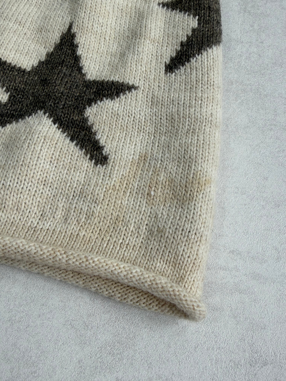 VINTAGE EMBROIDERED „STAR“ WOOL BEANIE