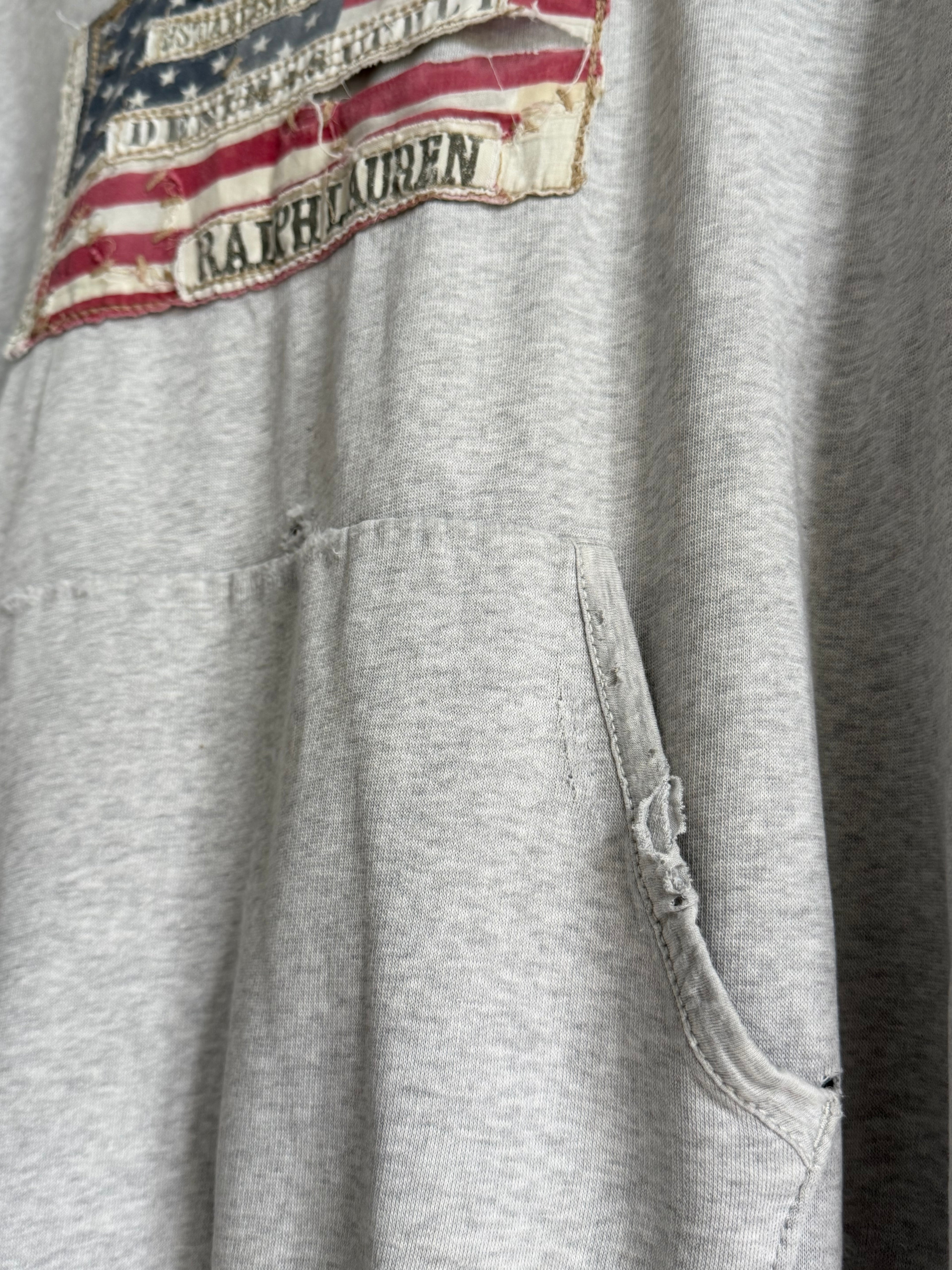 2010s RALPH LAUREN DENIM & SUPPLY USA FLAG HOODIE