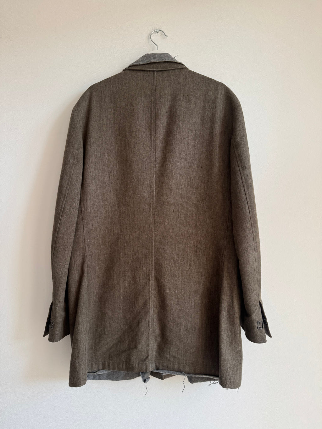 JOHN VARVATOS DOUBLE LAYERED DISTRESSED COAT