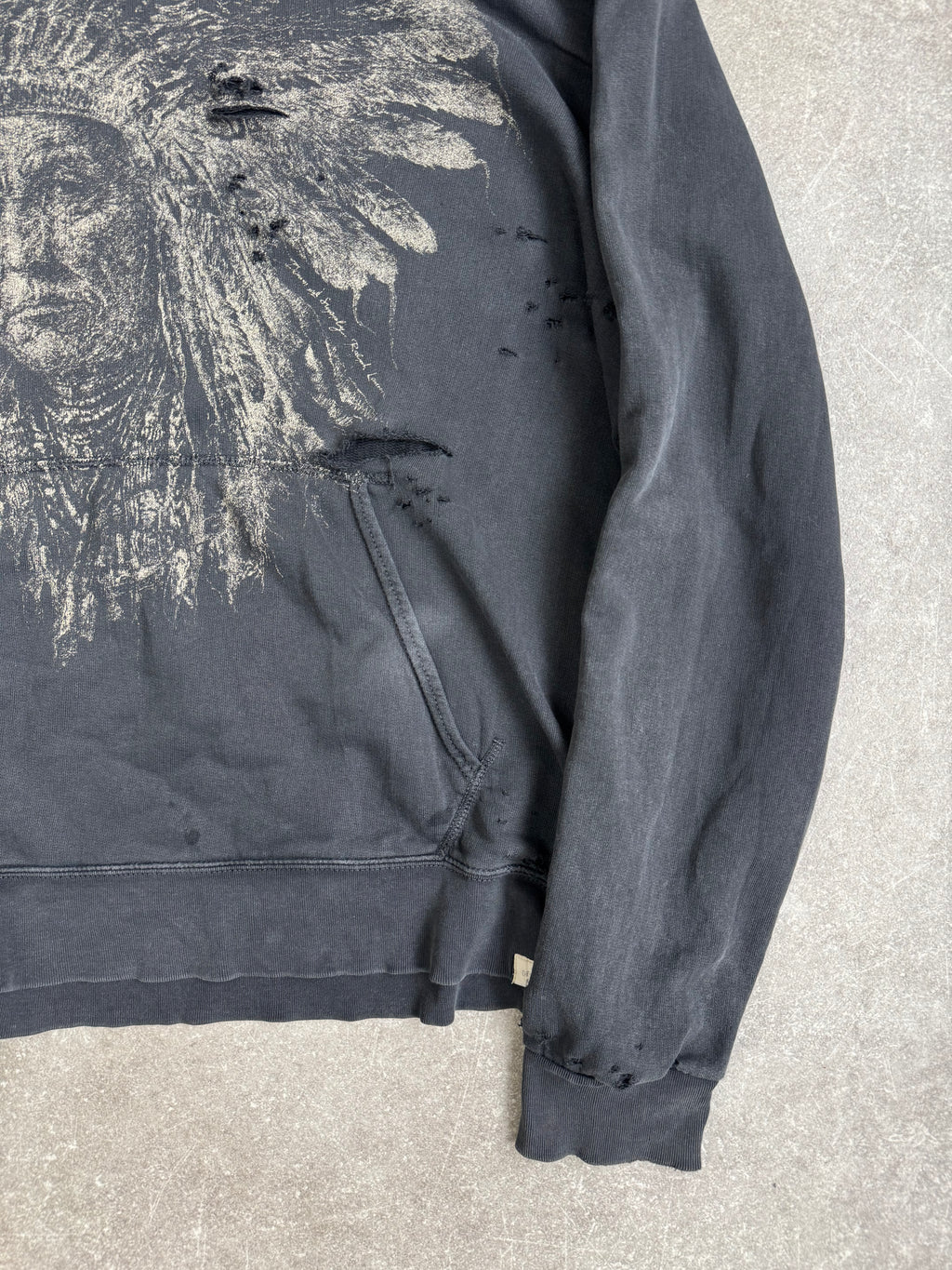 VINTAGE DISTRESSED RL GRAPHIC HOODIE