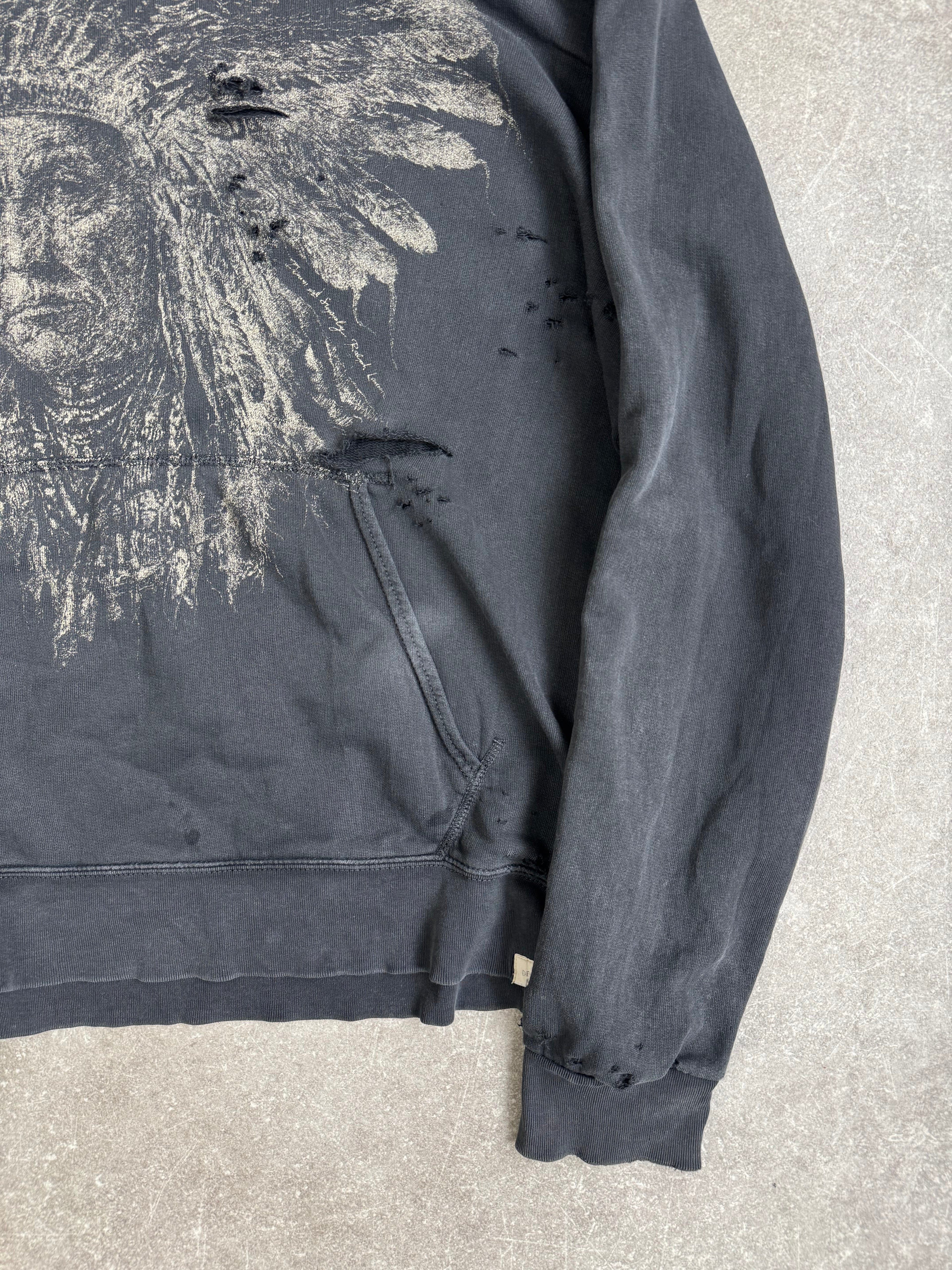 VINTAGE DISTRESSED RL GRAPHIC HOODIE