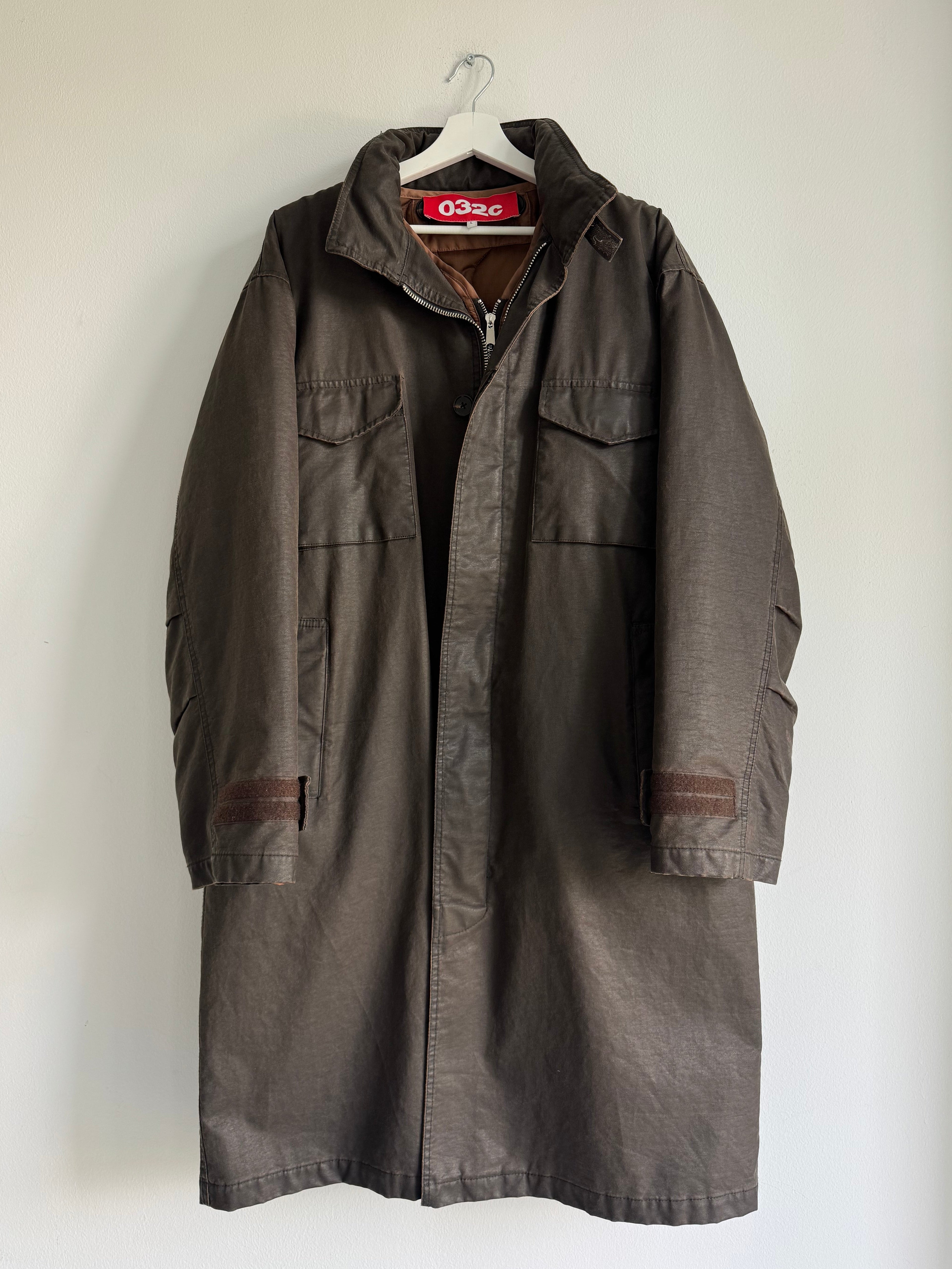 032c WAXED DOUBLE LAYERED COAT