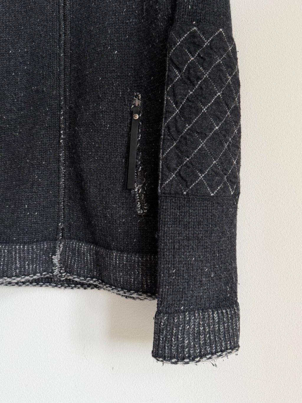 JUST CAVALLI VINTAGE BUCKLE KNIT ZIPPER