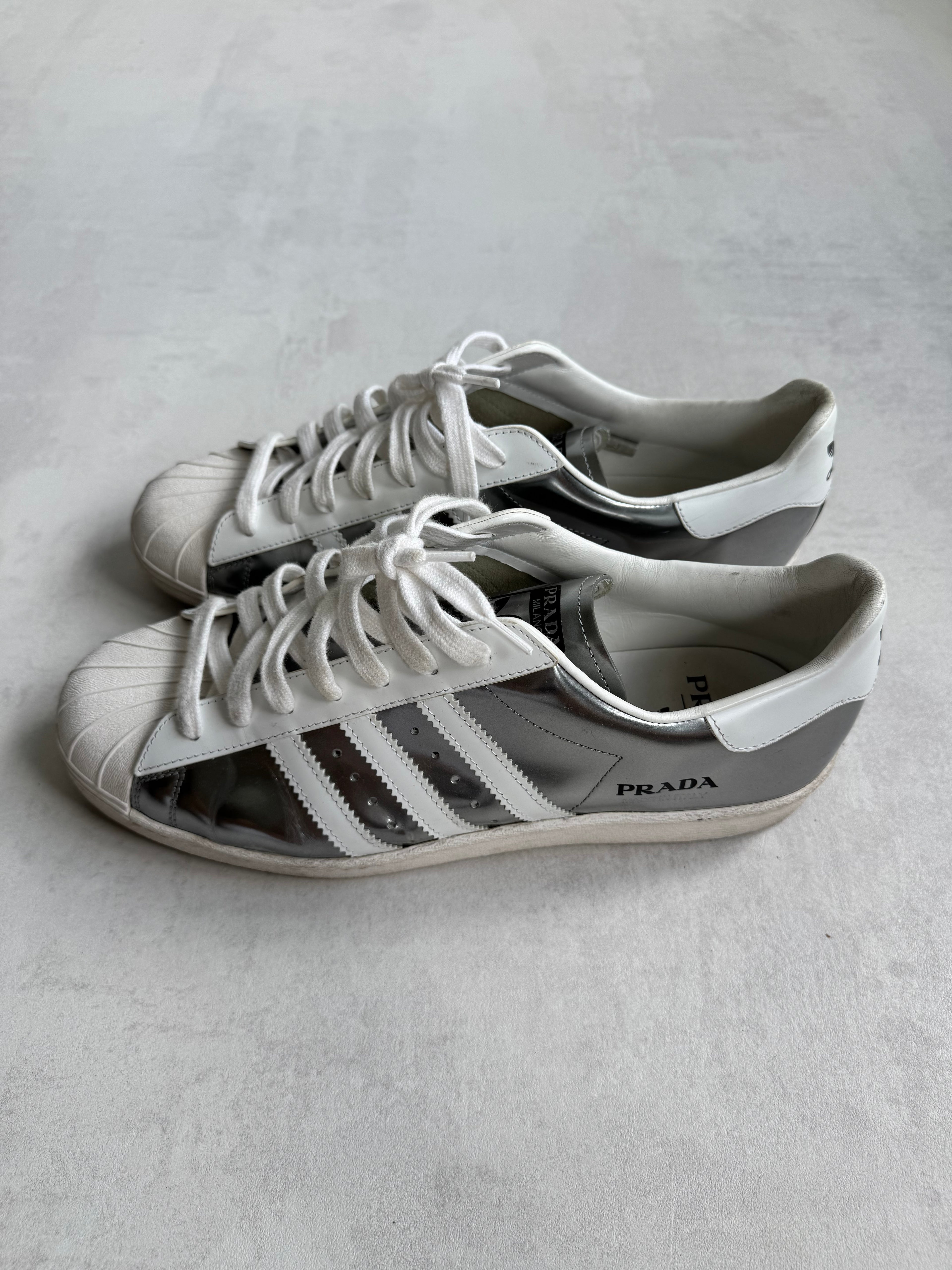 ADIDAS SUPERSTAR x PRADA SILVER METALLIC
