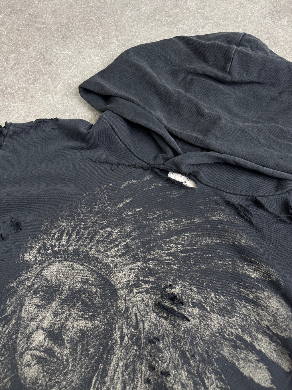 VINTAGE DISTRESSED RL GRAPHIC HOODIE