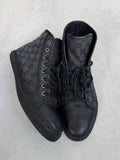 GUCCI MONOGRAM CANVAS HIGH-TOP SNEAKERS