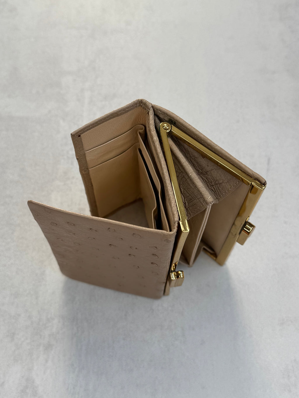 VINTAGE 50s OSTRICH LEATHER WALLET