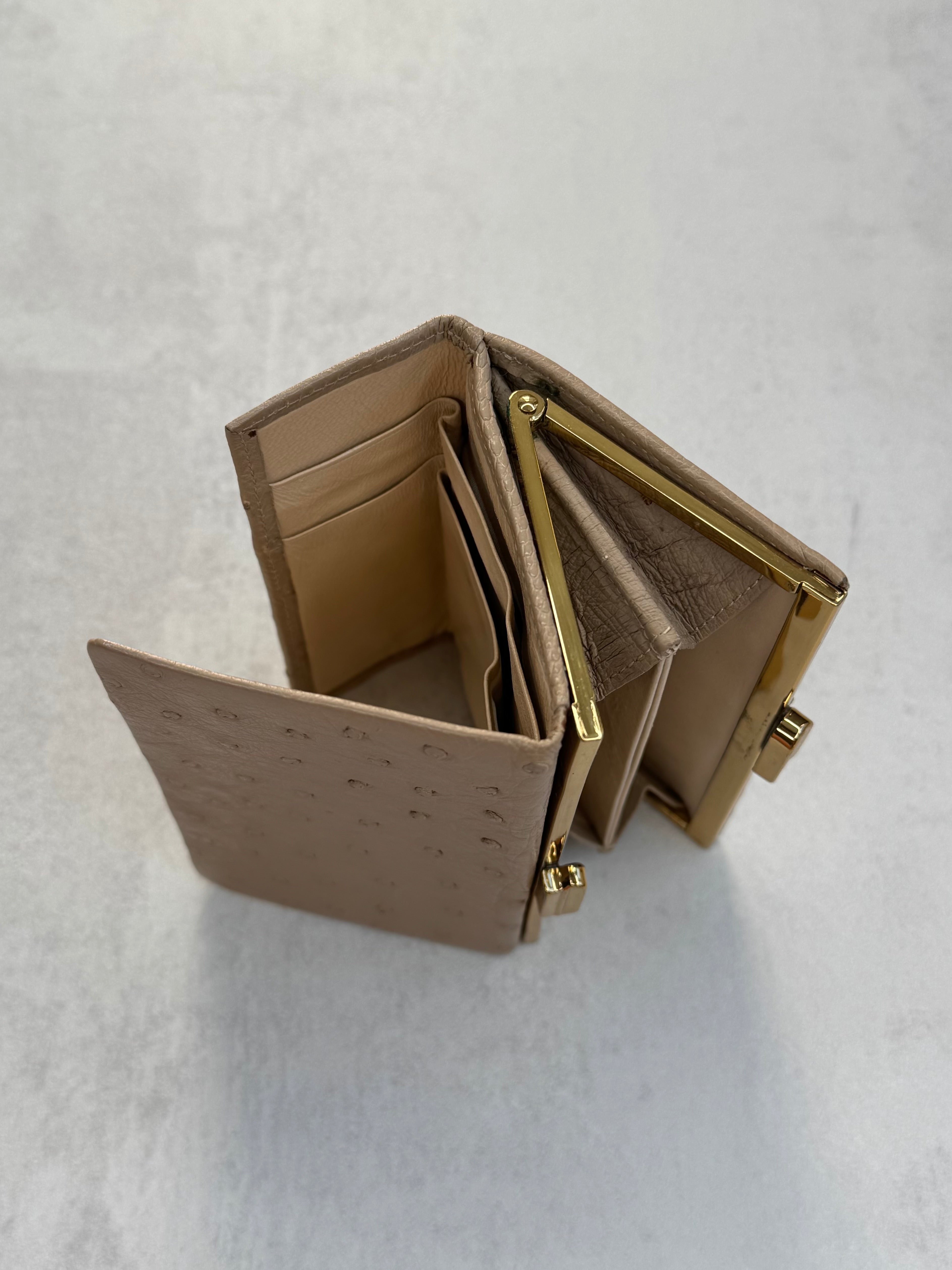 VINTAGE 50s OSTRICH LEATHER WALLET
