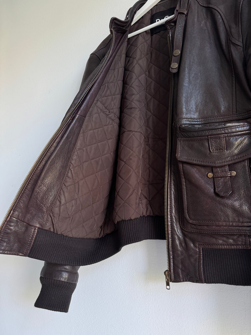 2000s DOLCE & GABBANA LAMBSKIN LEATHER JACKET