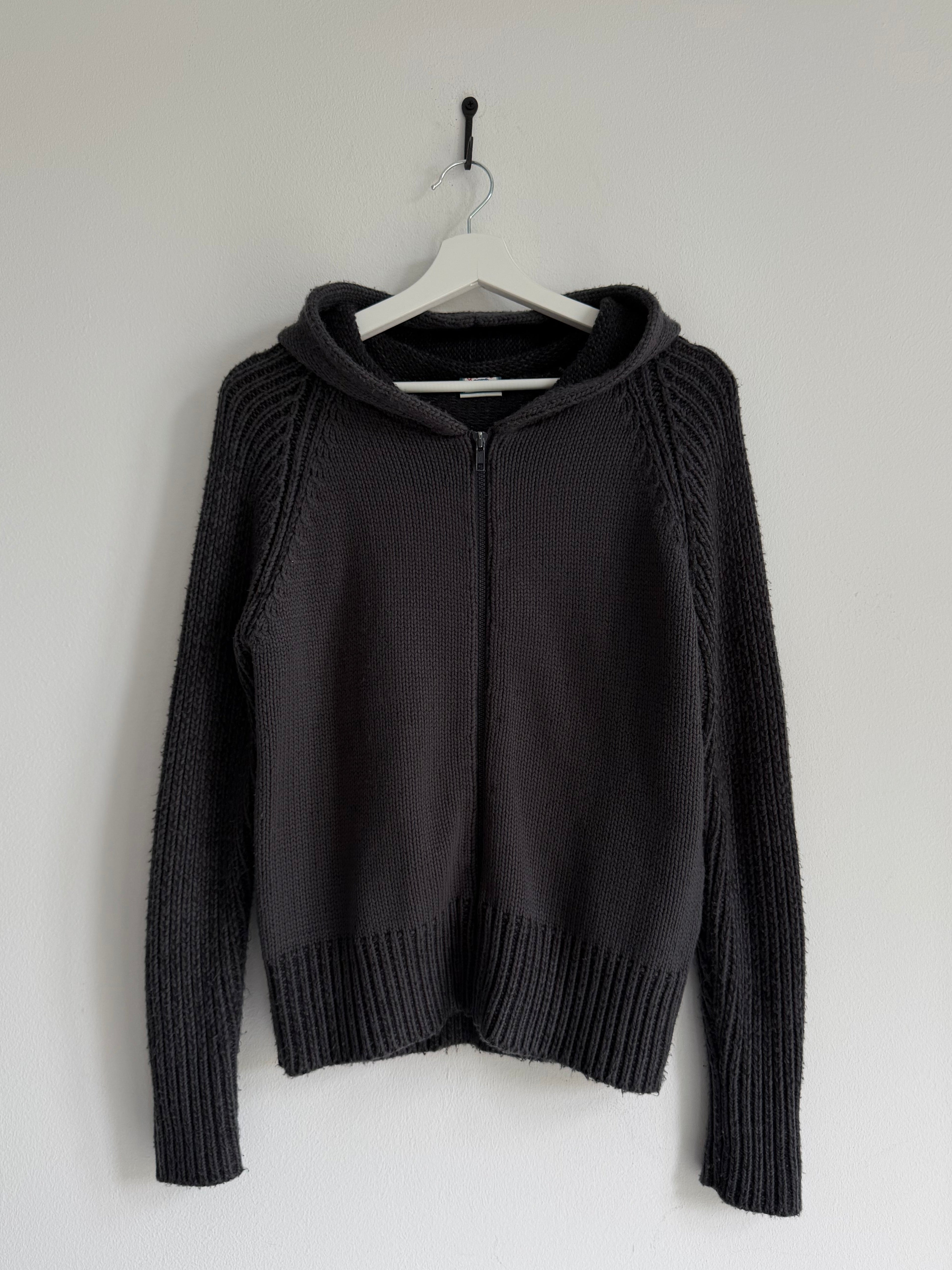 VINTAGE HYBRID KNIT WOOL ZIP HOODIE