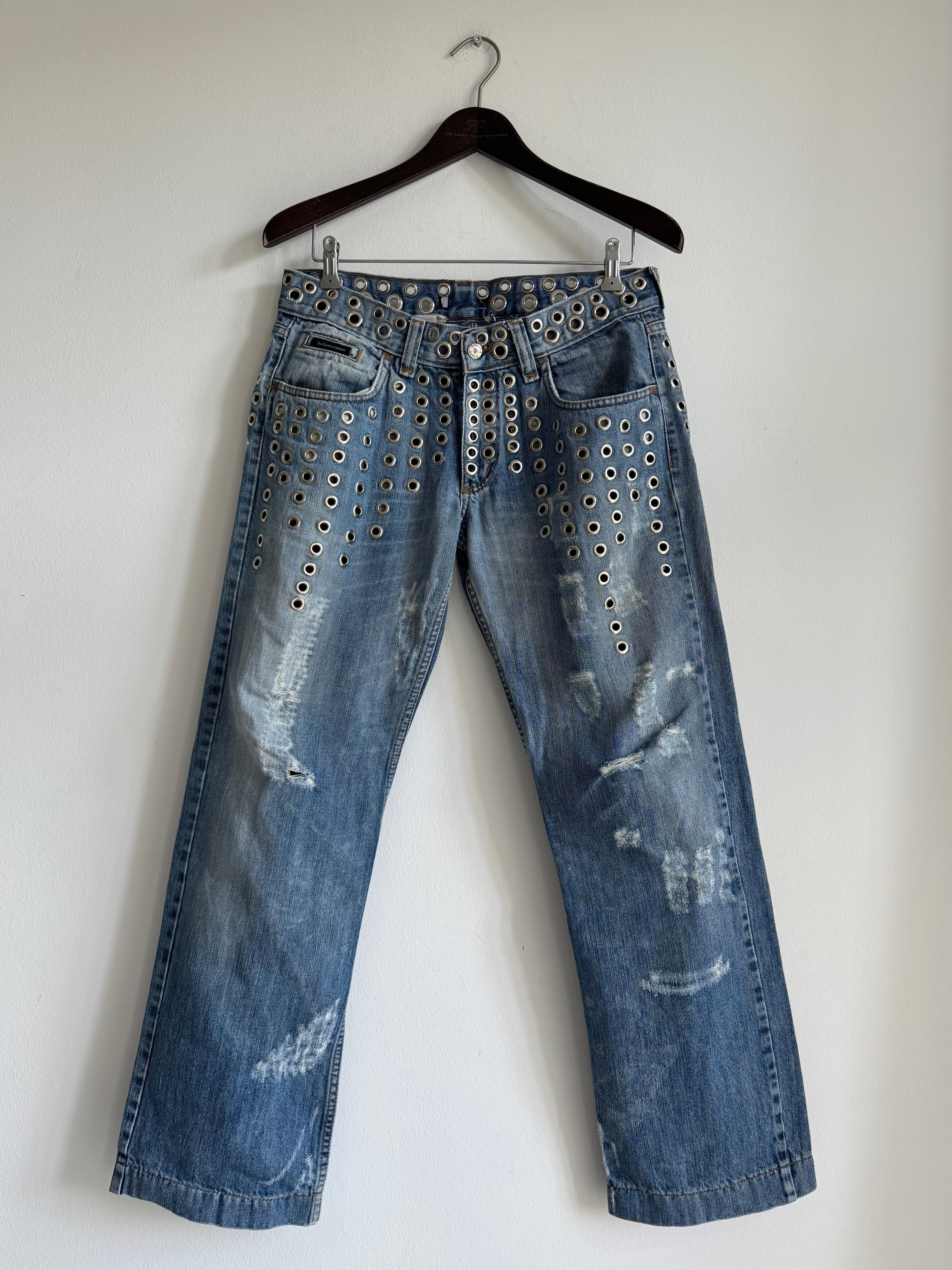 DOLCE & GABBANA SS2006 EYELET DENIM
