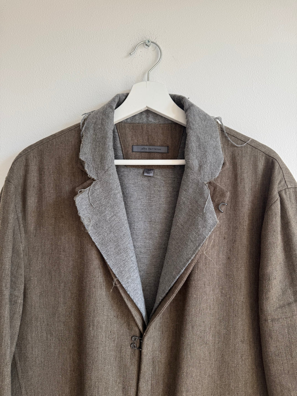 JOHN VARVATOS DOUBLE LAYERED DISTRESSED COAT