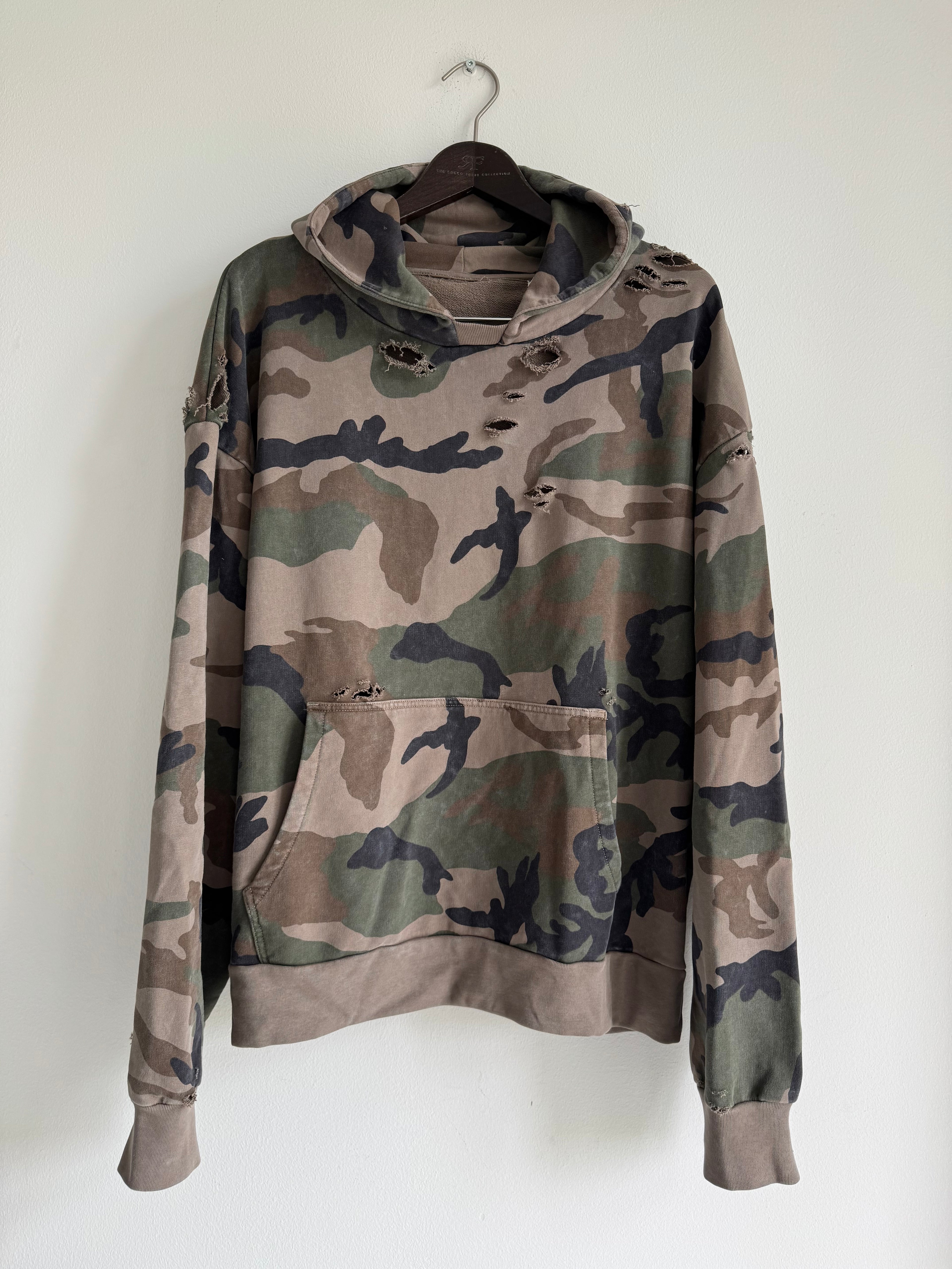 VINTAGE DISTRESSED CAMO HOODIE