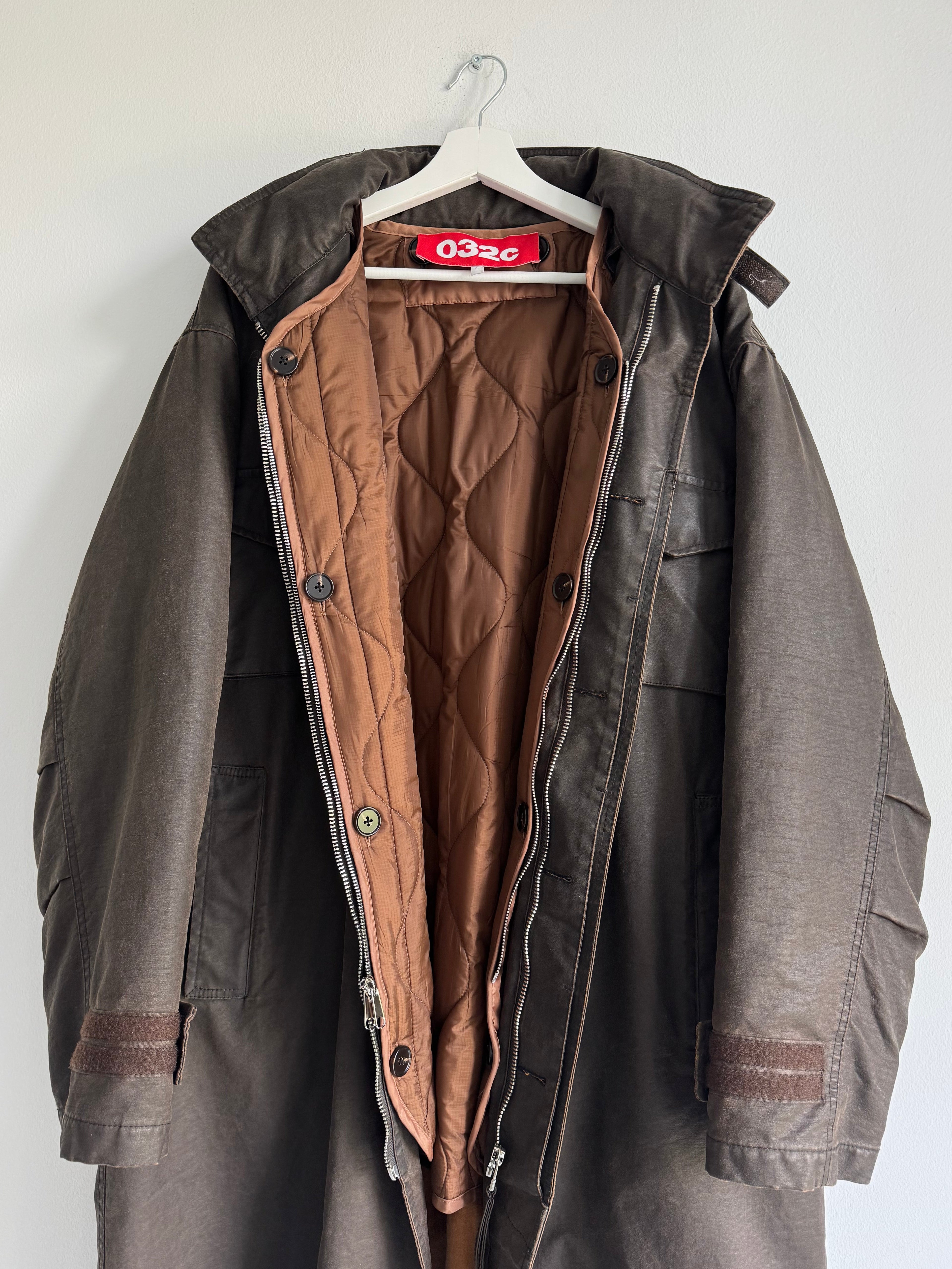 032c WAXED DOUBLE LAYERED COAT