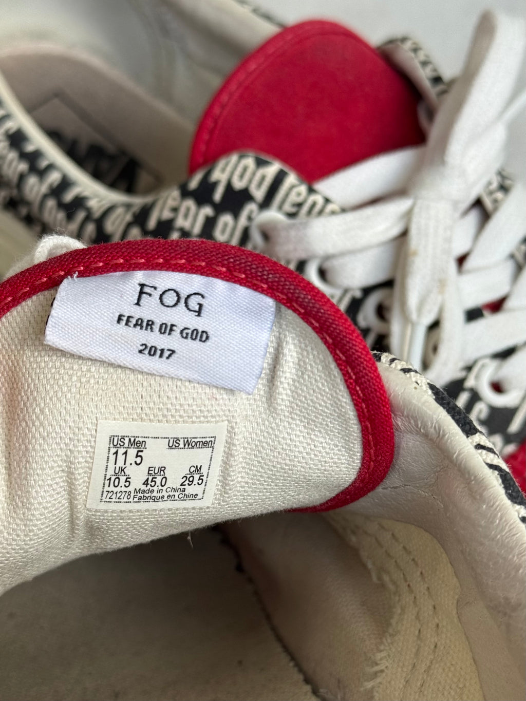 VANS ERA 95 DX FEAR OF GOD