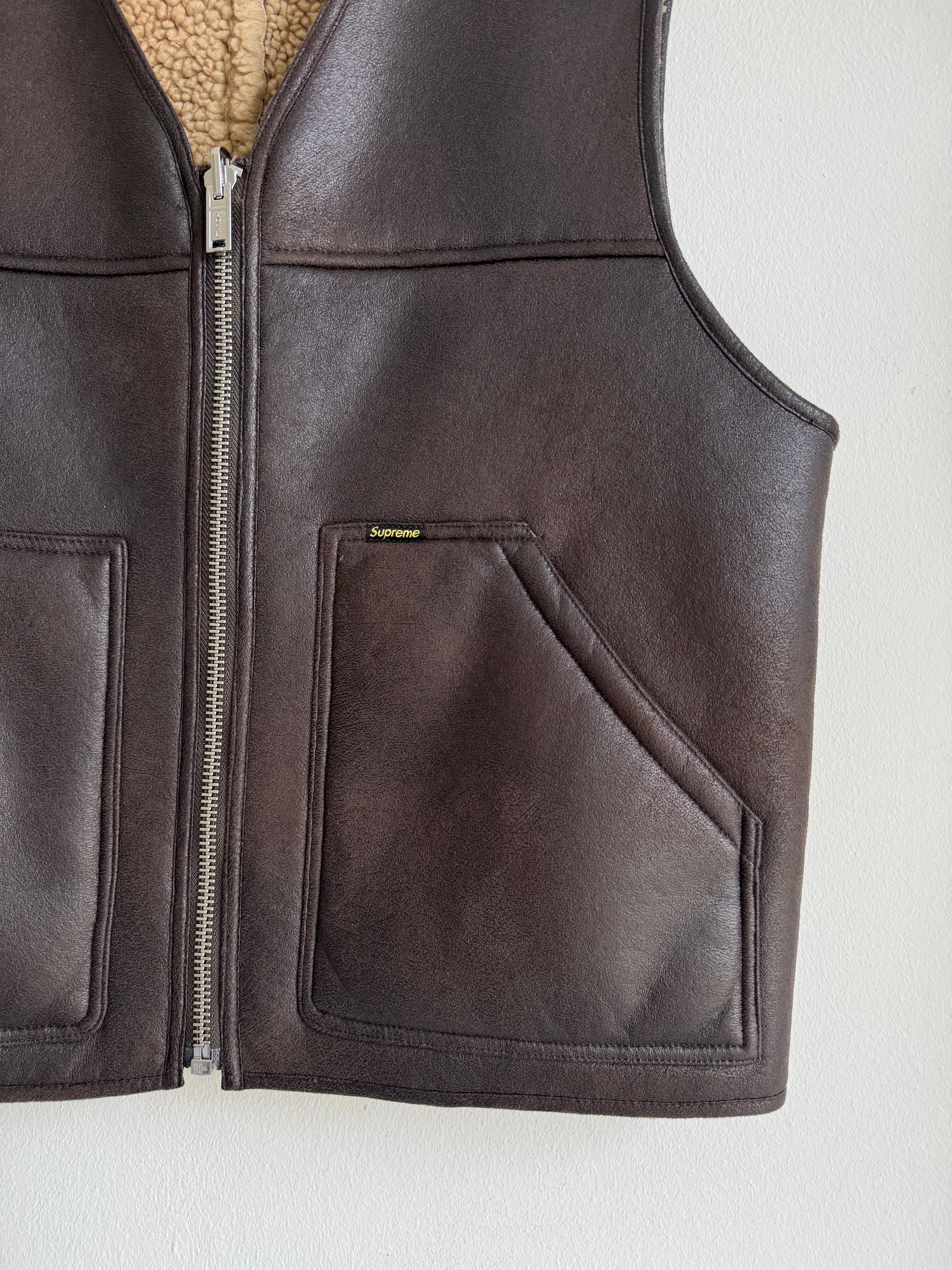 SUPREME REVERSIBLE FAUX SHEARLING VEST