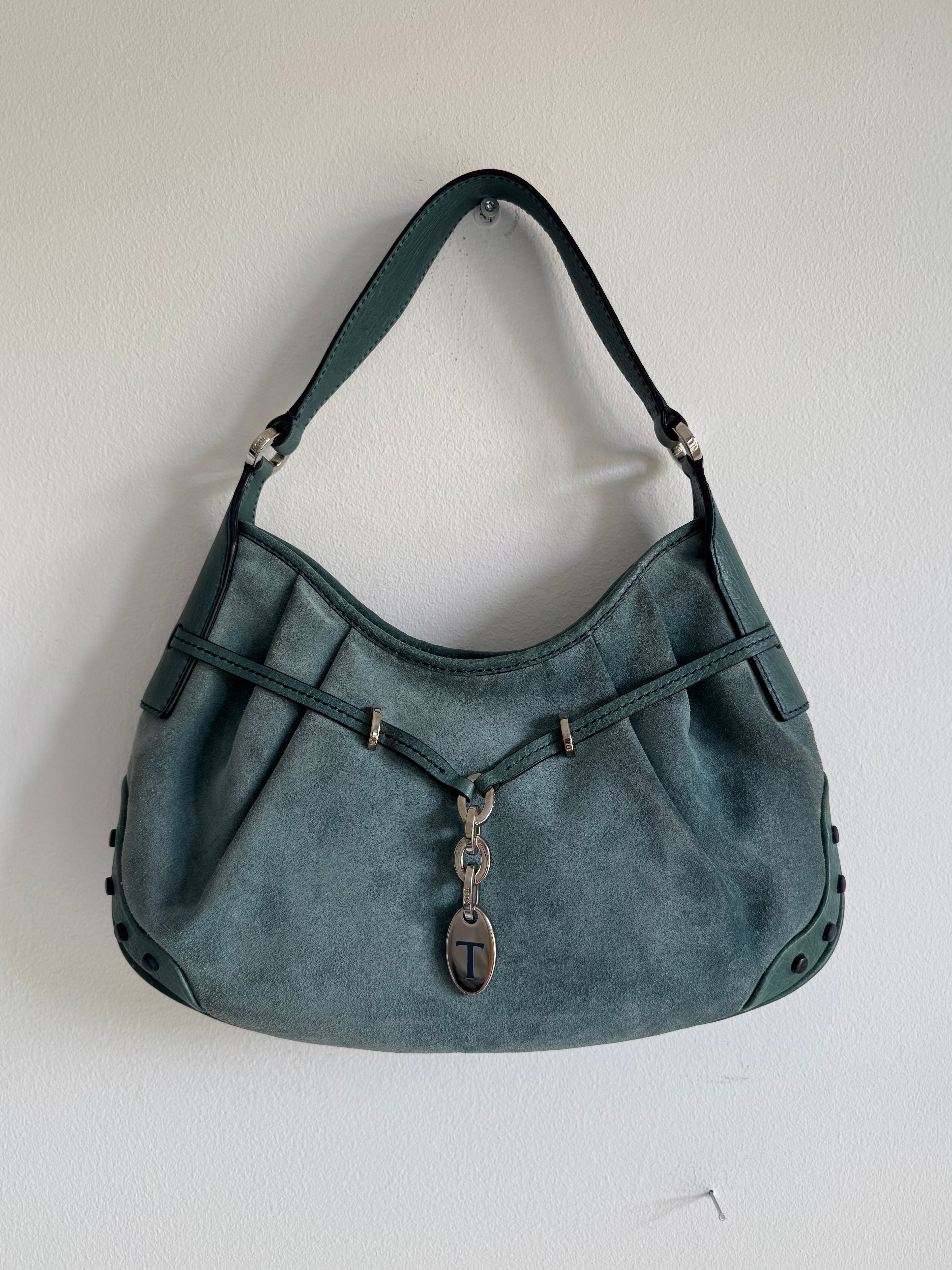TODS SUEDE SHOULDER BAG