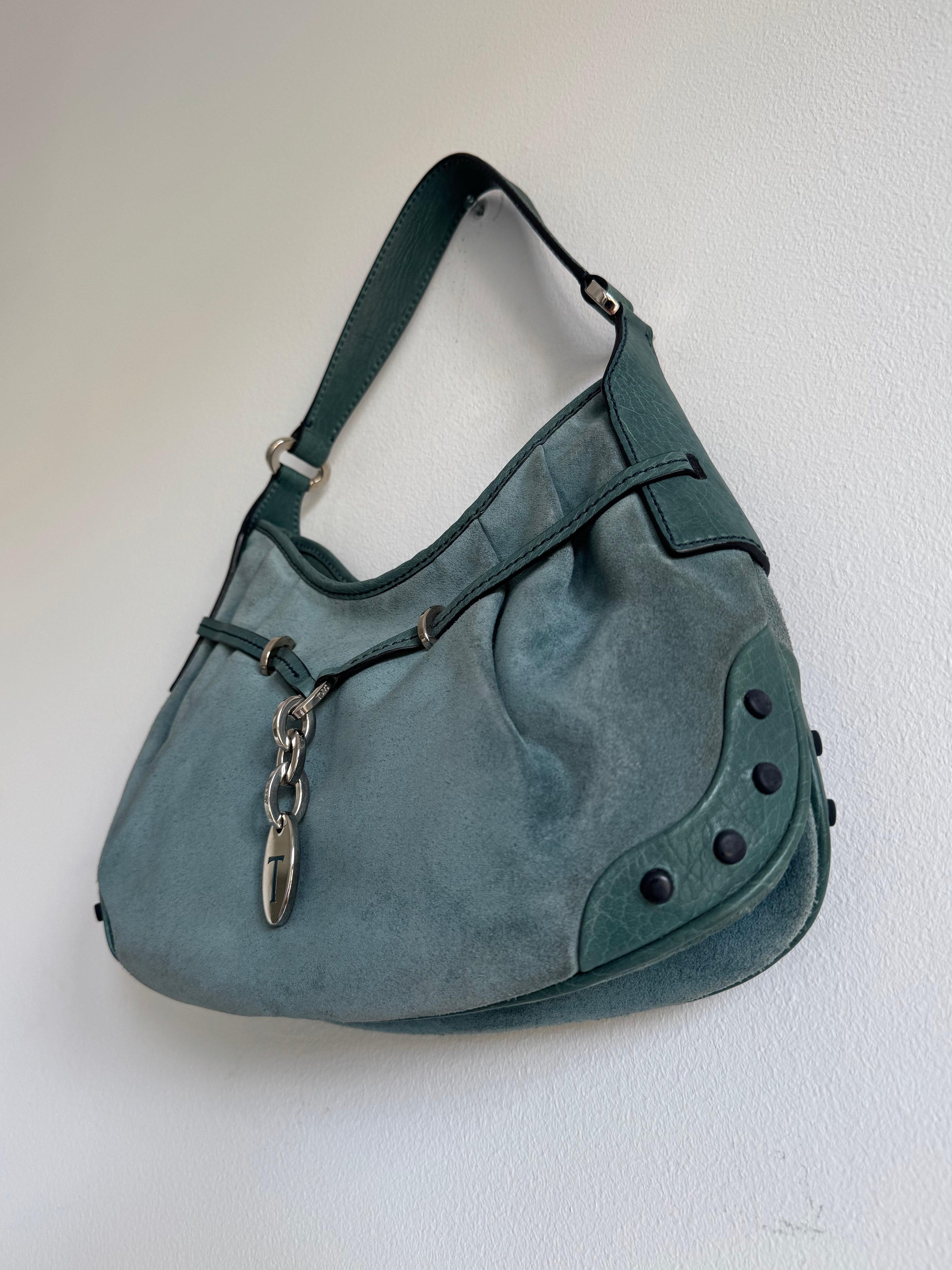 TODS SUEDE SHOULDER BAG
