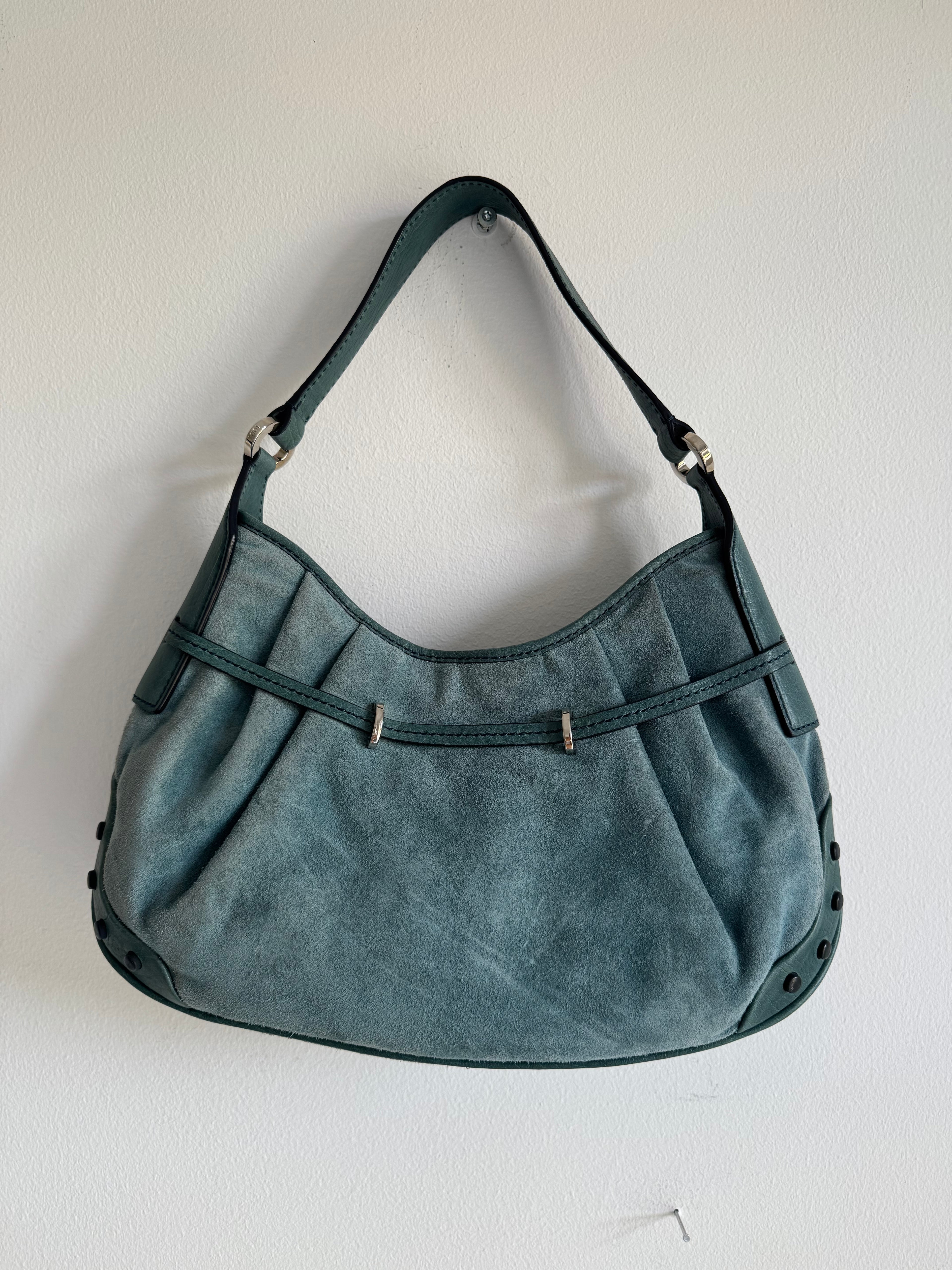 TODS SUEDE SHOULDER BAG