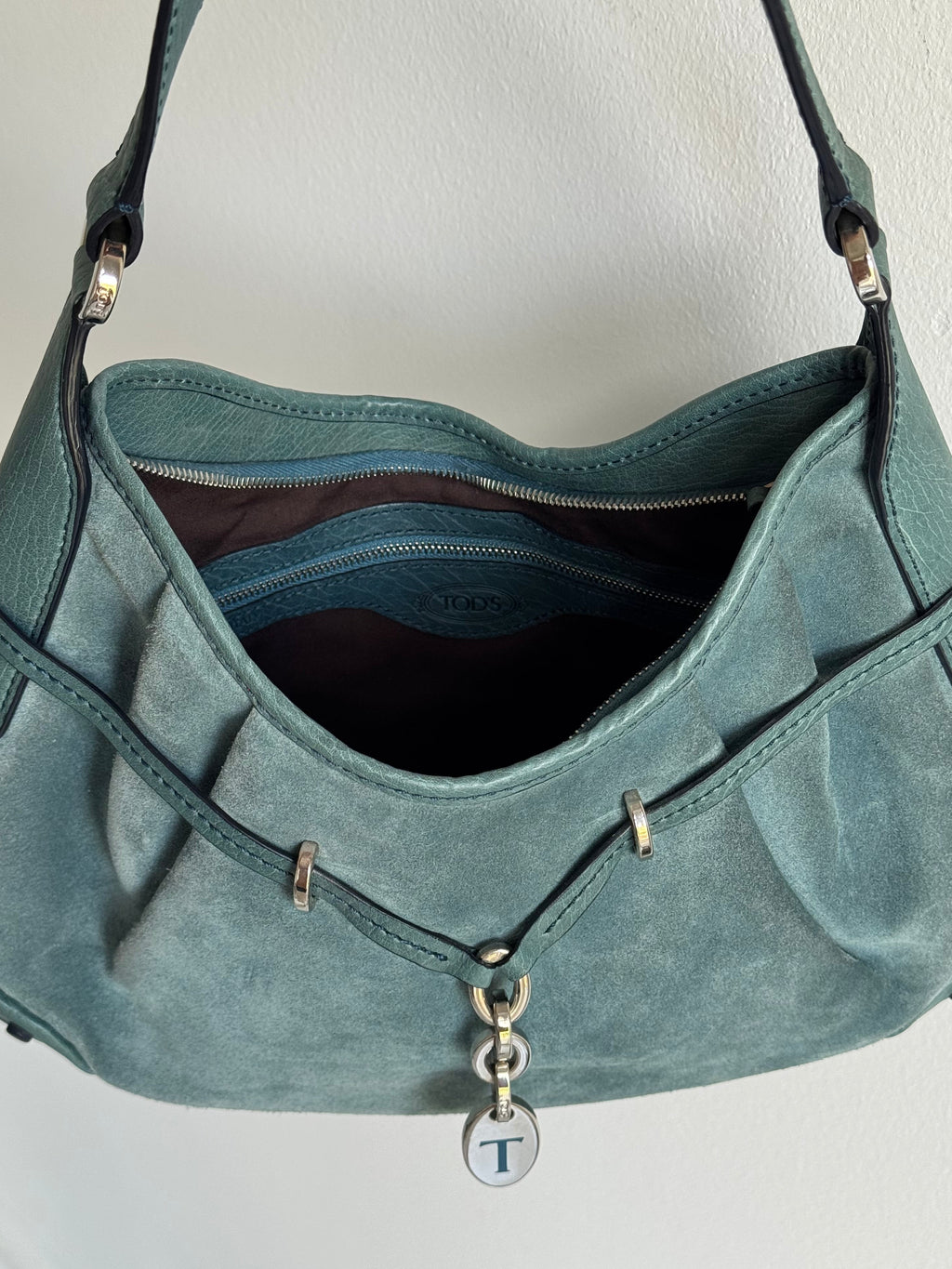 TODS SUEDE SHOULDER BAG