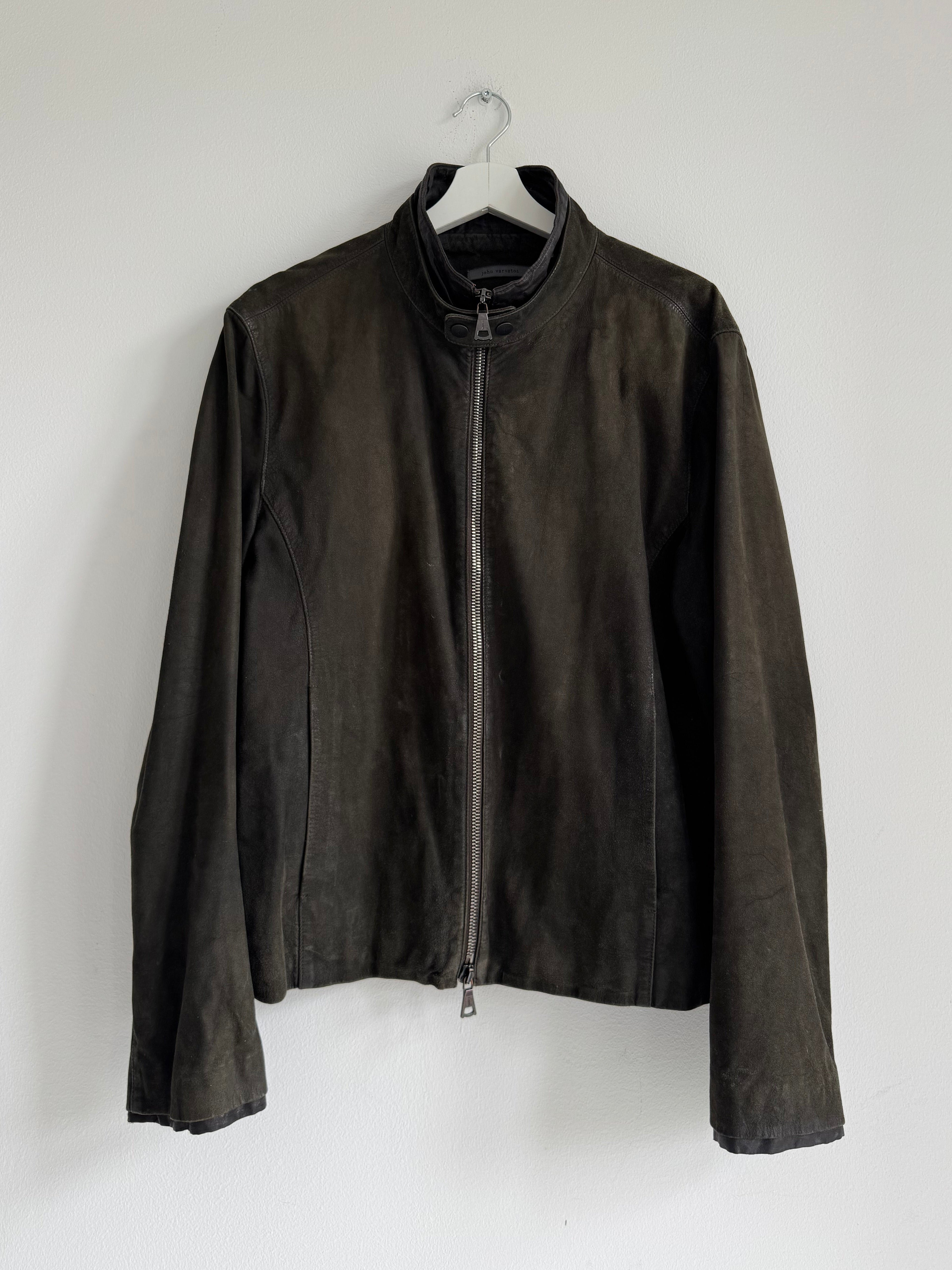 JOHN VARVATOS DOUBLE LAYERED SUEDE JACKET
