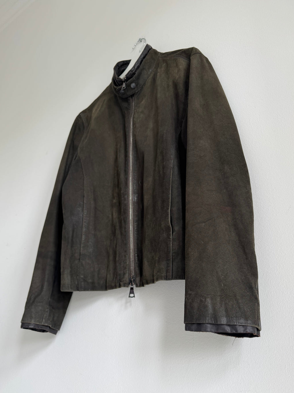 JOHN VARVATOS DOUBLE LAYERED SUEDE JACKET